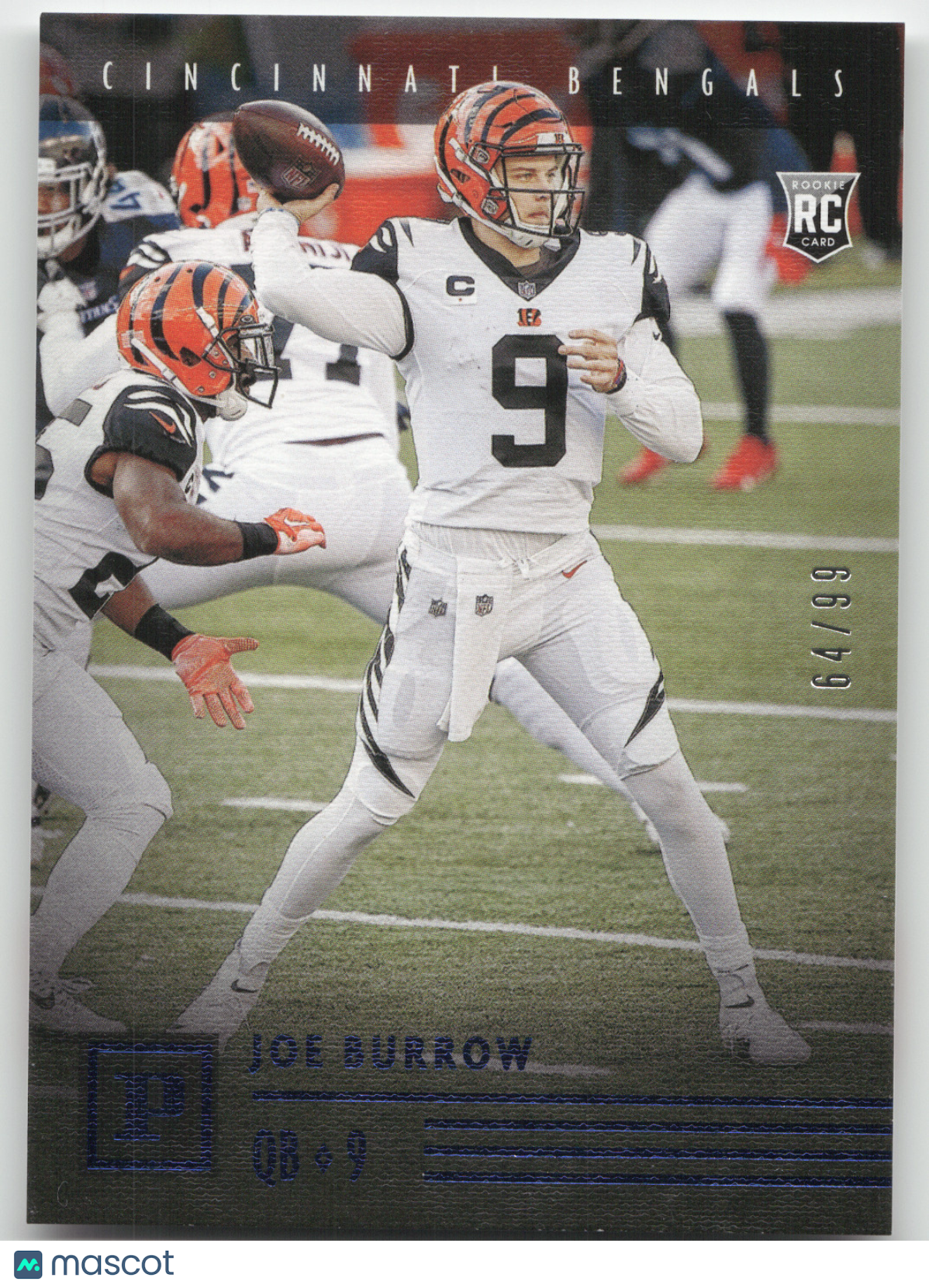 2020 Panini Chronicles Football Joe Burrow #PA-1 Blue 64/99 RC