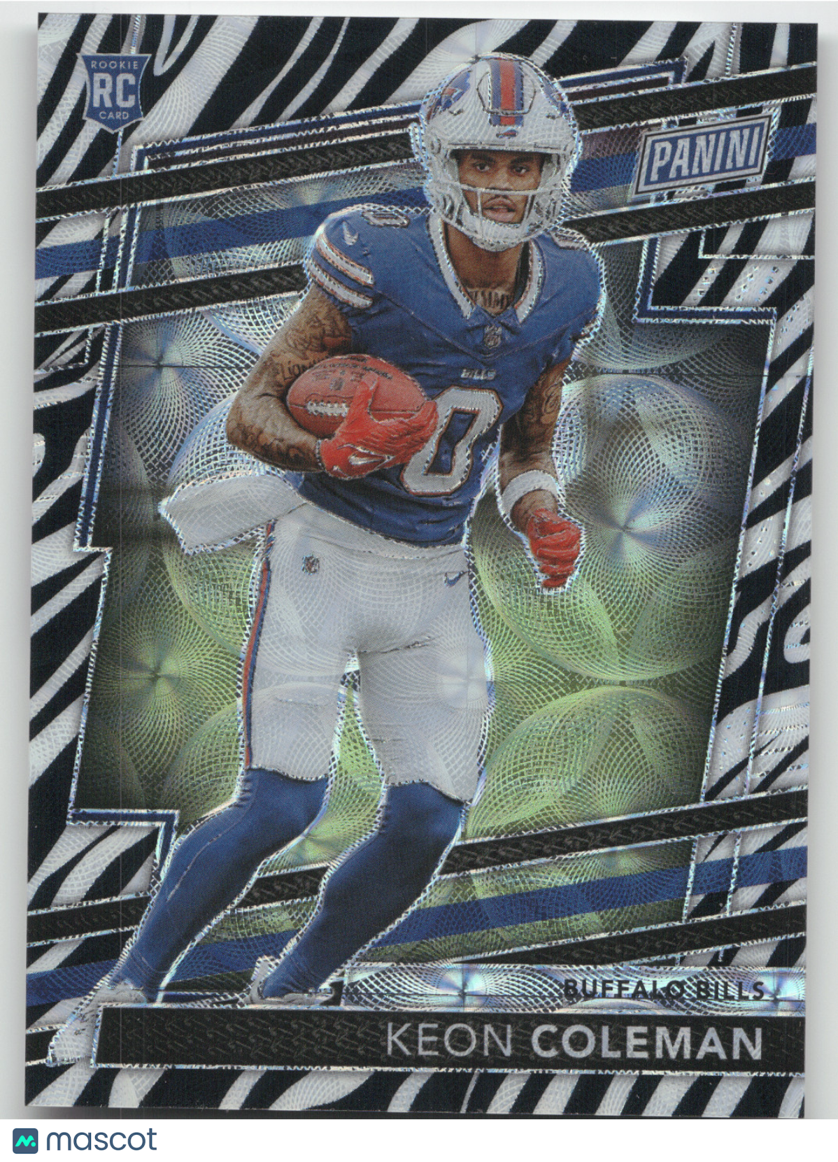 2024 Panini Prizm The National VIP Keon Coleman #RC17 Zebra RC