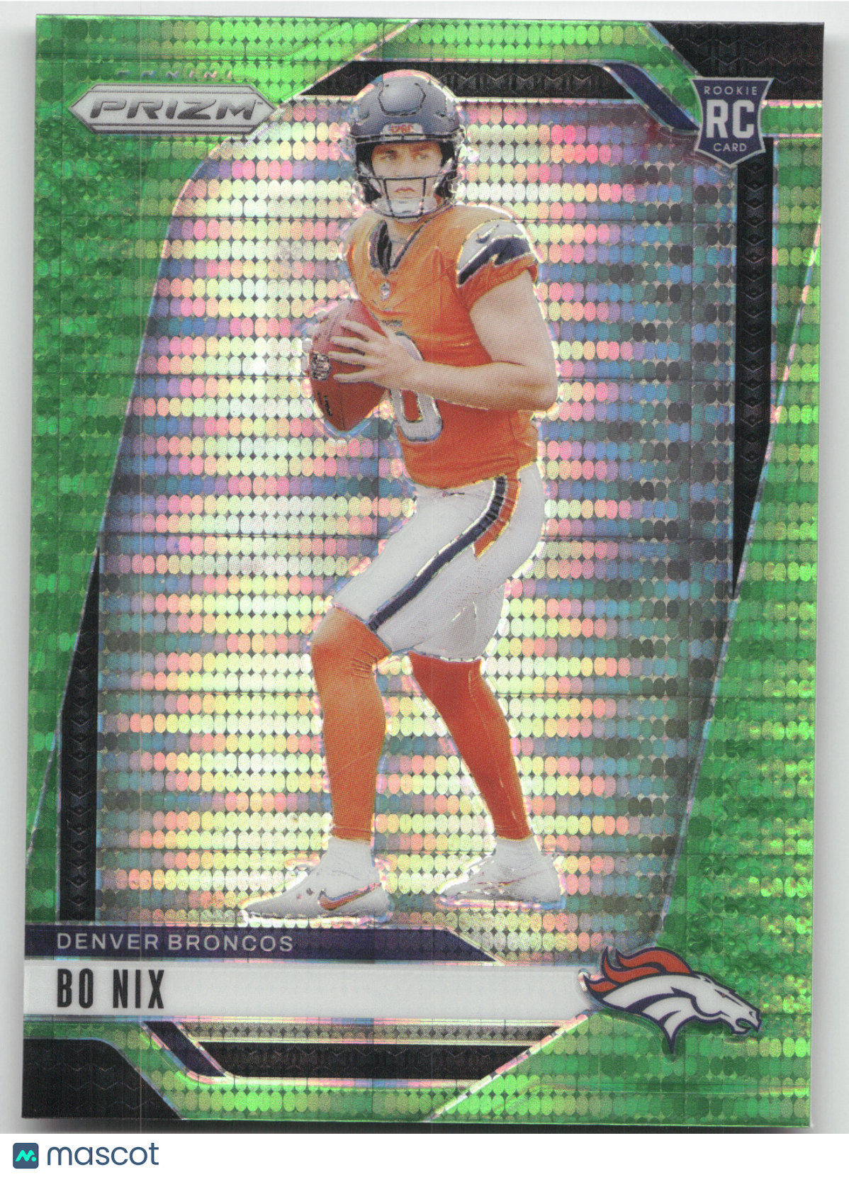 2024 Panini Prizm Football Bo Nix #309 Green Pulsar RC