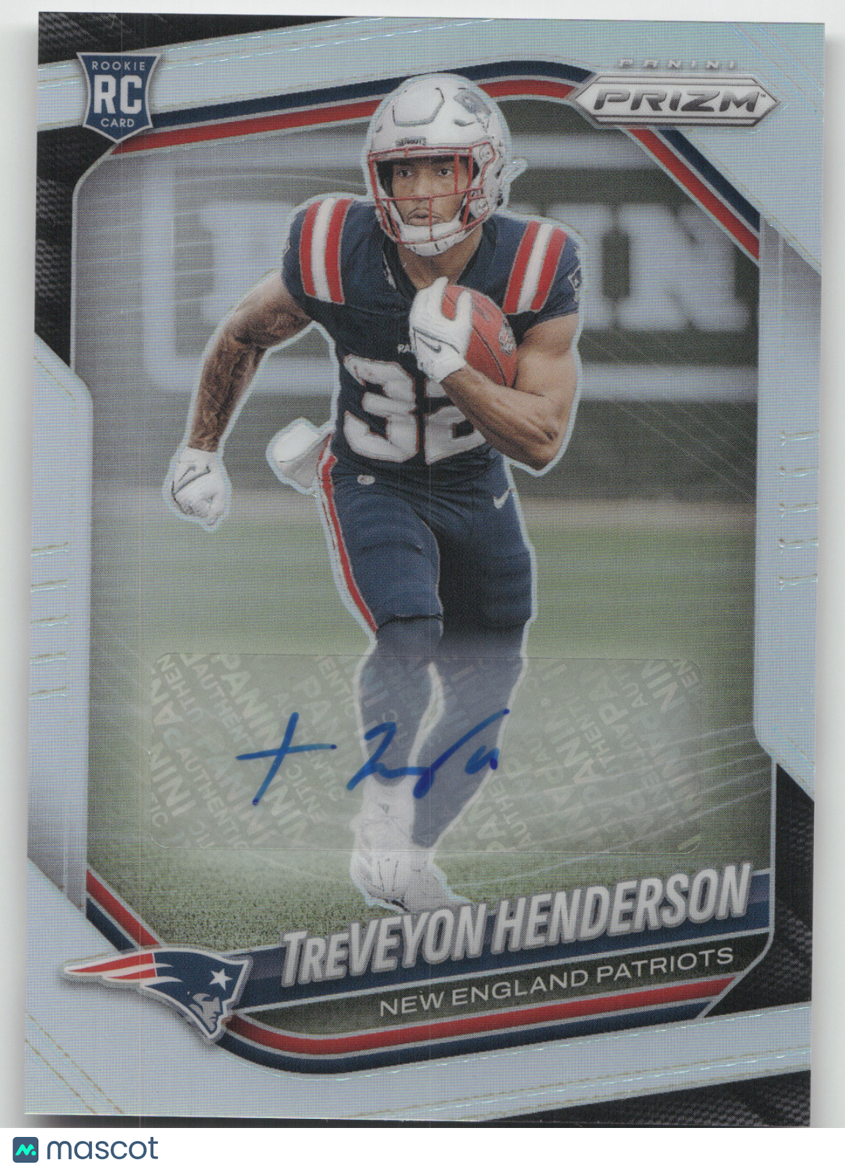 2025 Panini Prizm TreVeyon Henderson #343 Silver Autograph RC