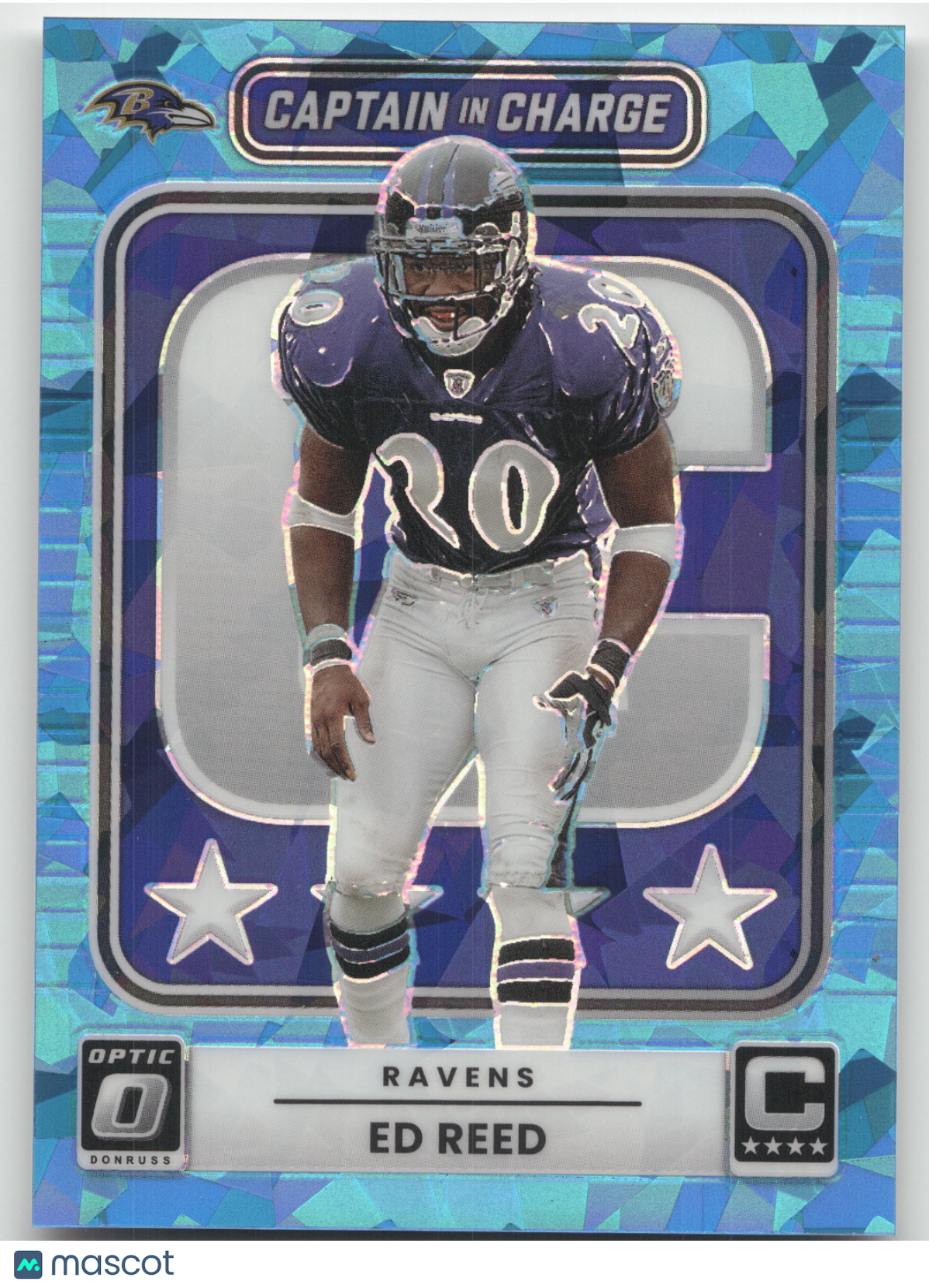 2025 Donruss Optic Captain In Charge Ed Reed #10 Ice 42/55