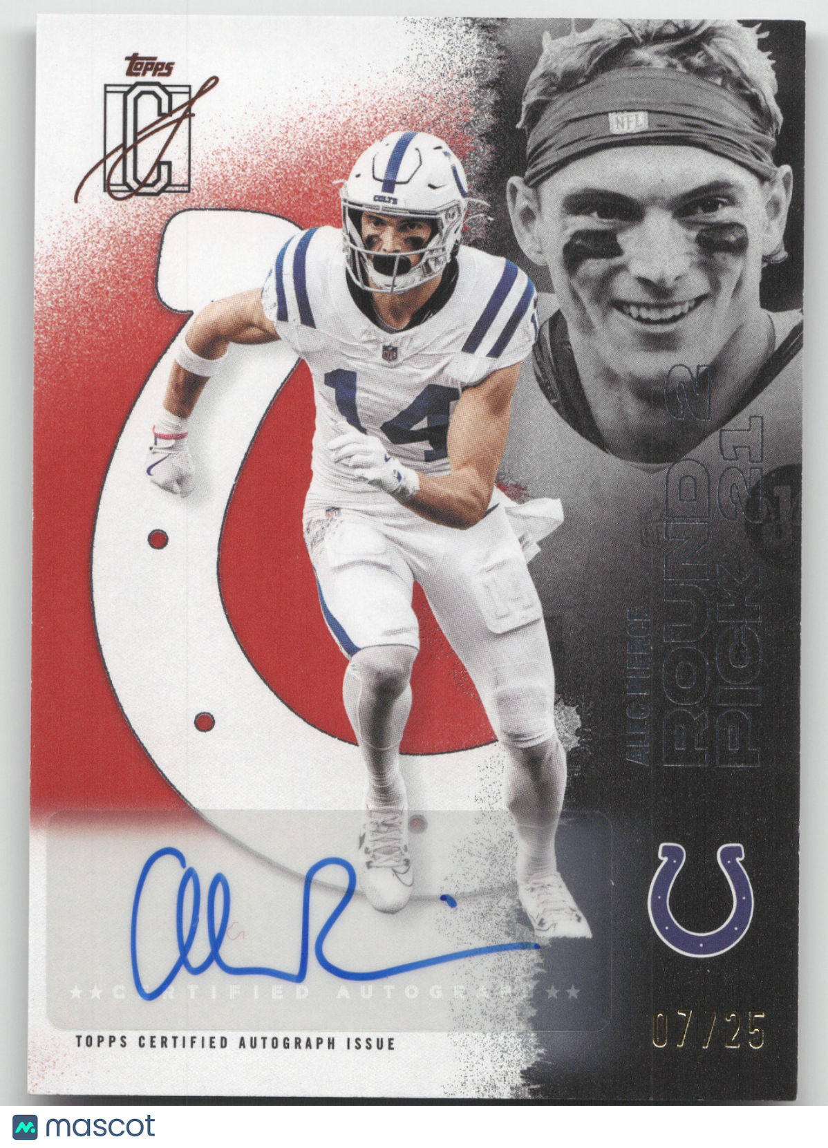 2025 Topps Signature Class Alec Pierce #78 Veteran Autograph - Red 07/25