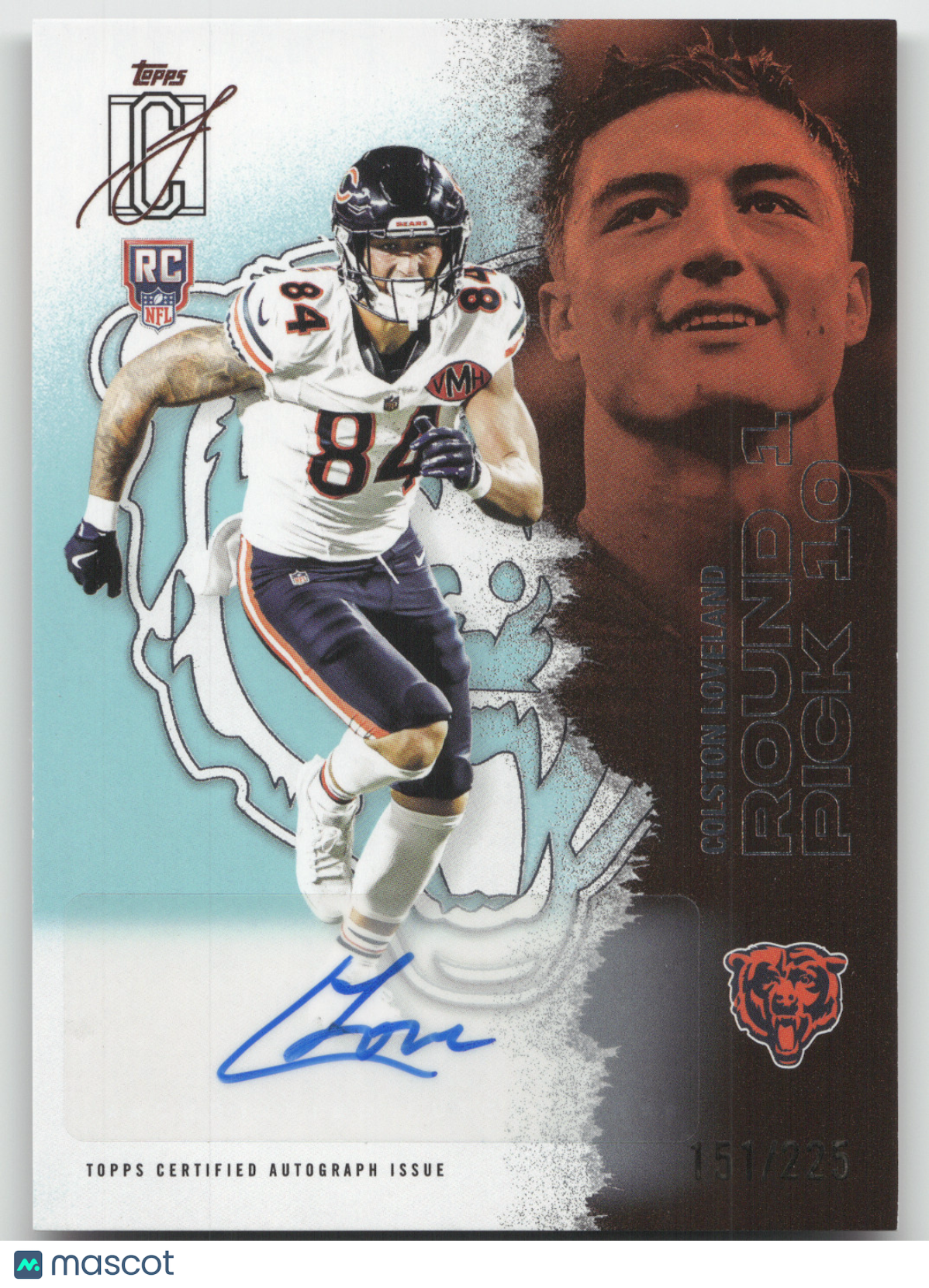 2025 Topps Signature Class Colston Loveland #113 Rookie Autograph Teal 151/225