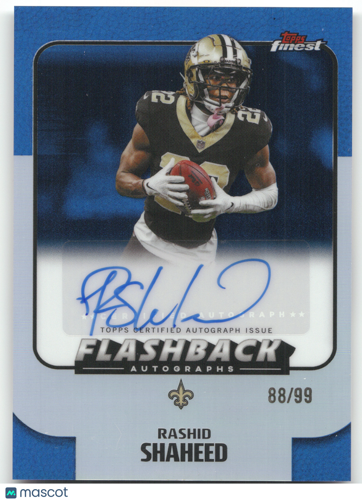 2025 Topps Finest Flashback Autographs Rashid Shaheed #FBA-RS Blue 88/99