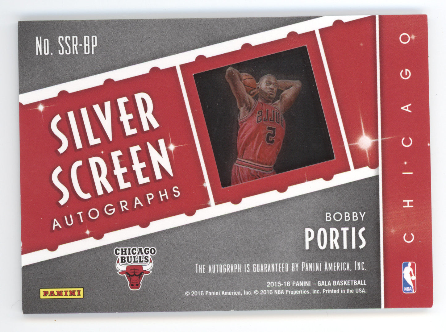 2015 Panini Gala Silver Screen Autographs Bobby Portis #SSR-BP RC 42/60