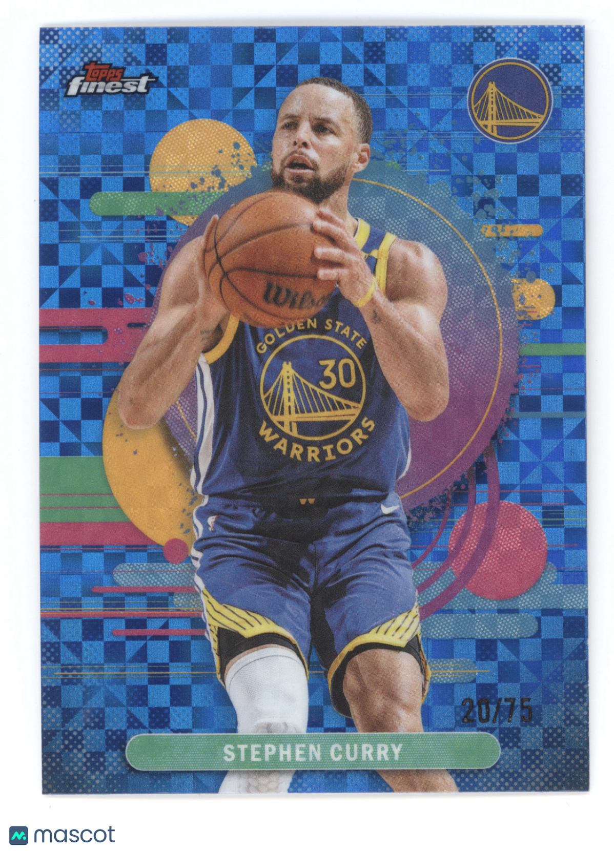 2025 Topps Finest Stephen Curry #163 Blue X-Fractor 20/75
