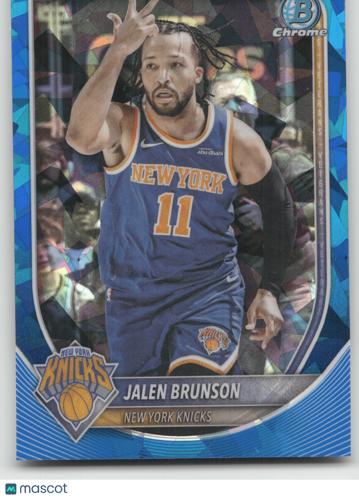 2025 Bowman Chrome Jalen Brunson #BCV-62 Blue Sapphire Refractor