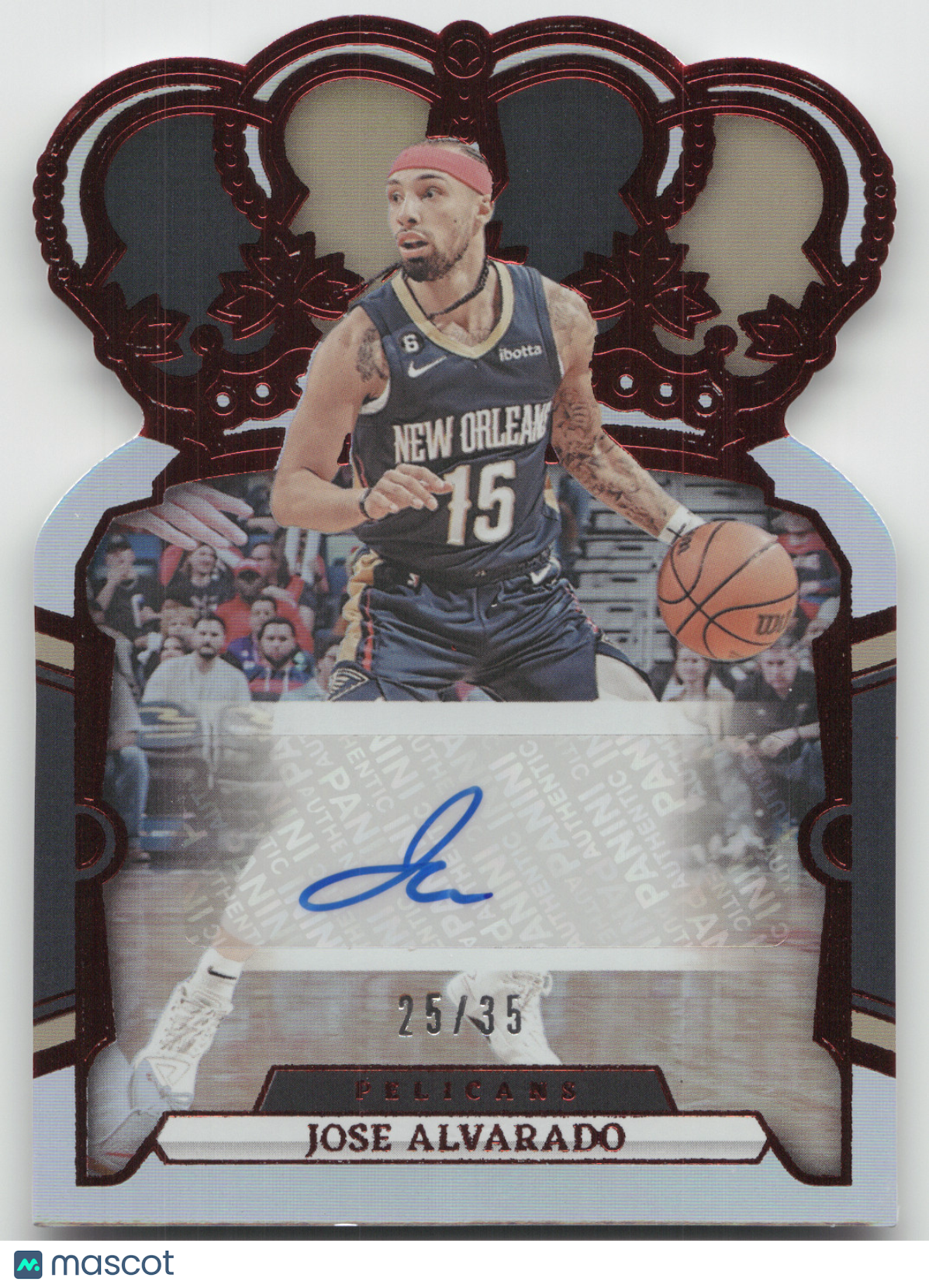 2023 Panini Crown Royale Signatures Jose Alvarado #CA-JOS Red 25/35