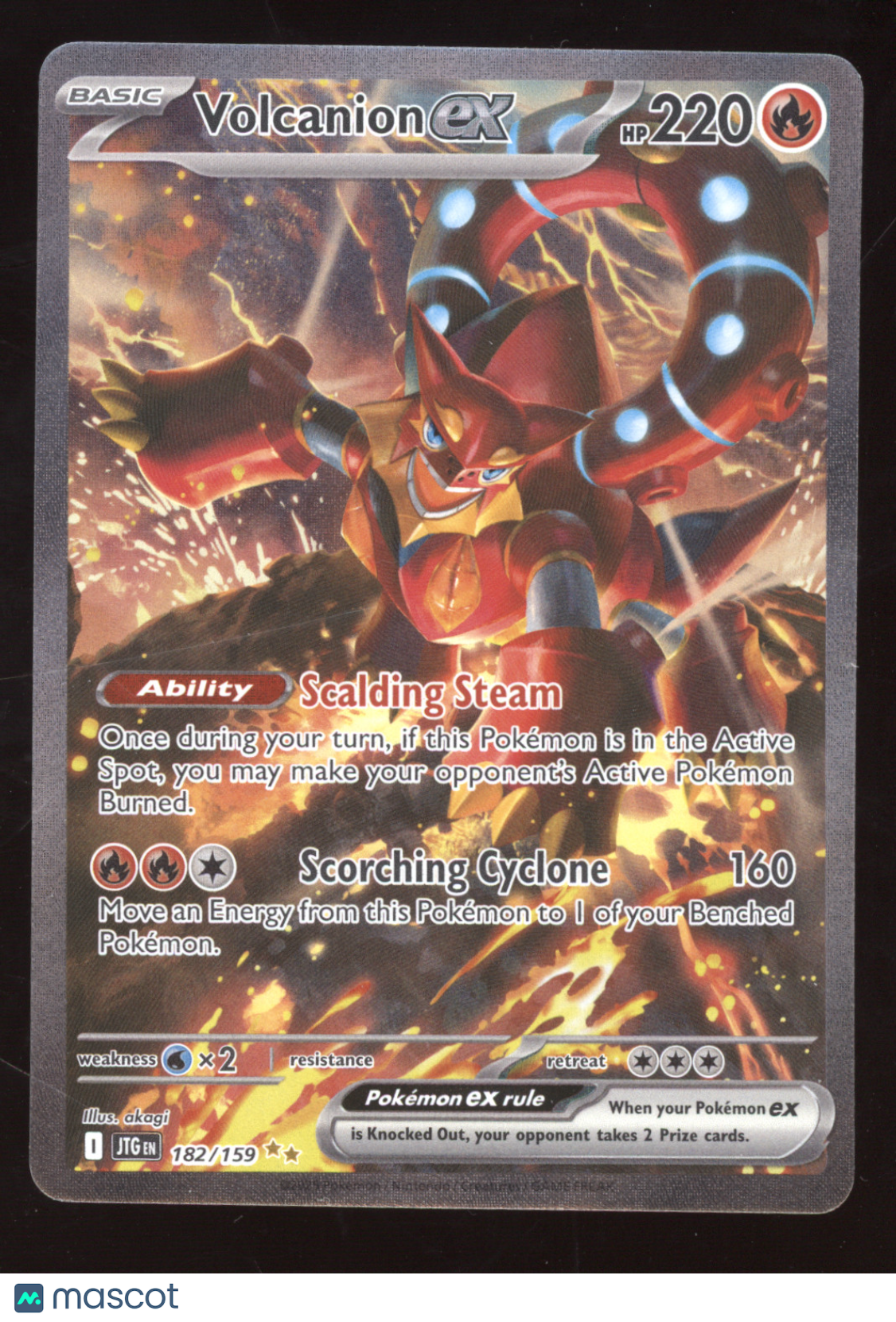 2025 Journey Together Volcanion ex Secret Rare #182/159