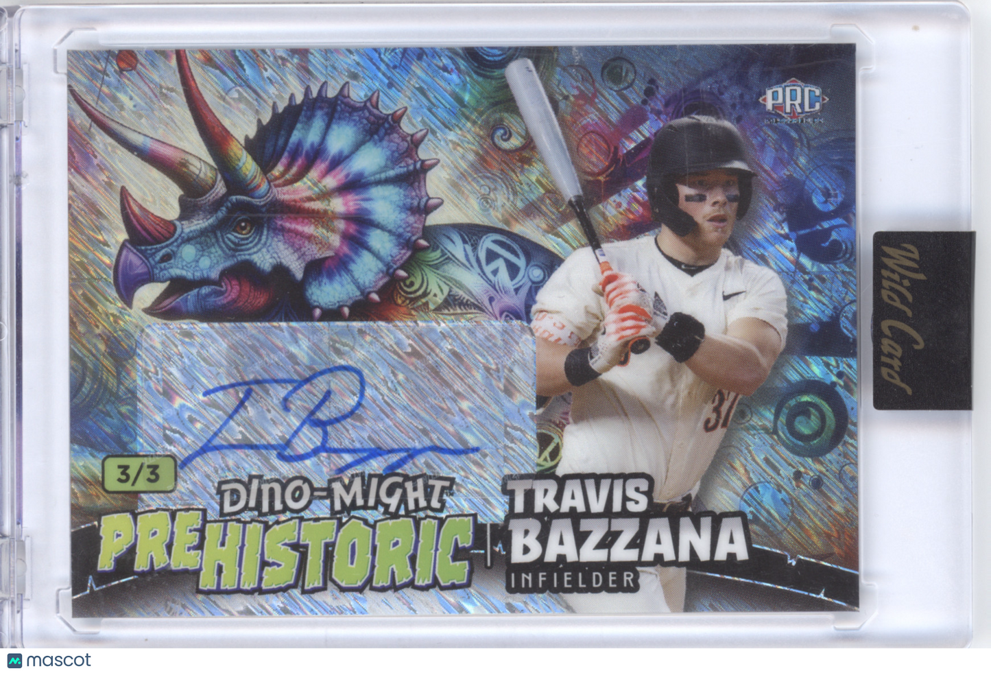 2024 Wild Card Alumination Dino-Might Prehistoric Travis Bazzana #TBA Holo 3/3