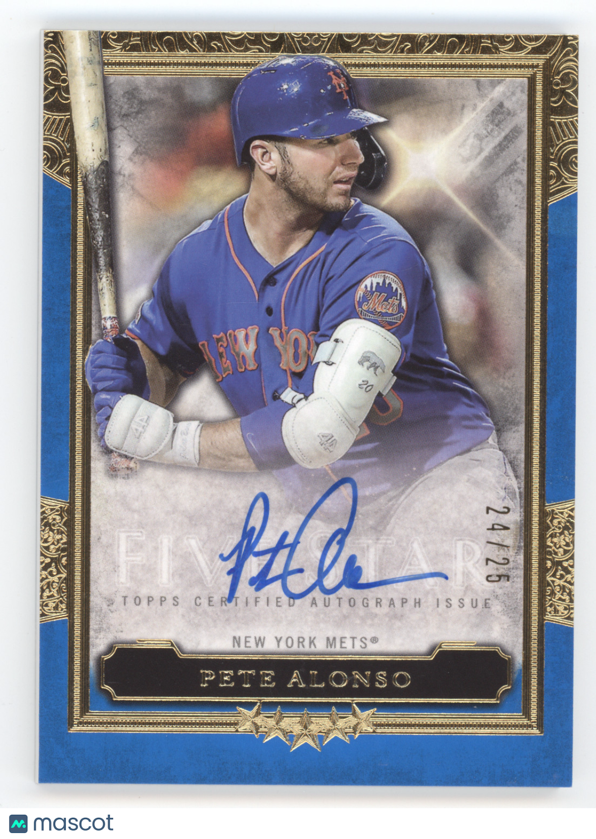 2020 Topps Five Star Autograph Pete Alonso #FSA-PA Blue 24/25