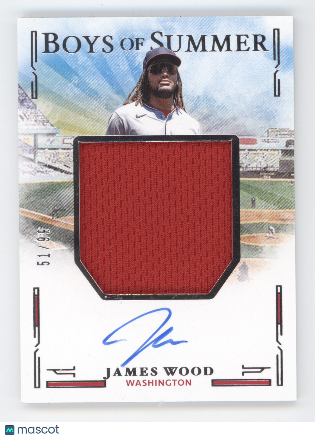 2025 Panini Boys of Summer James Wood #JMS-JW 51/99 Authentic Memorabilia