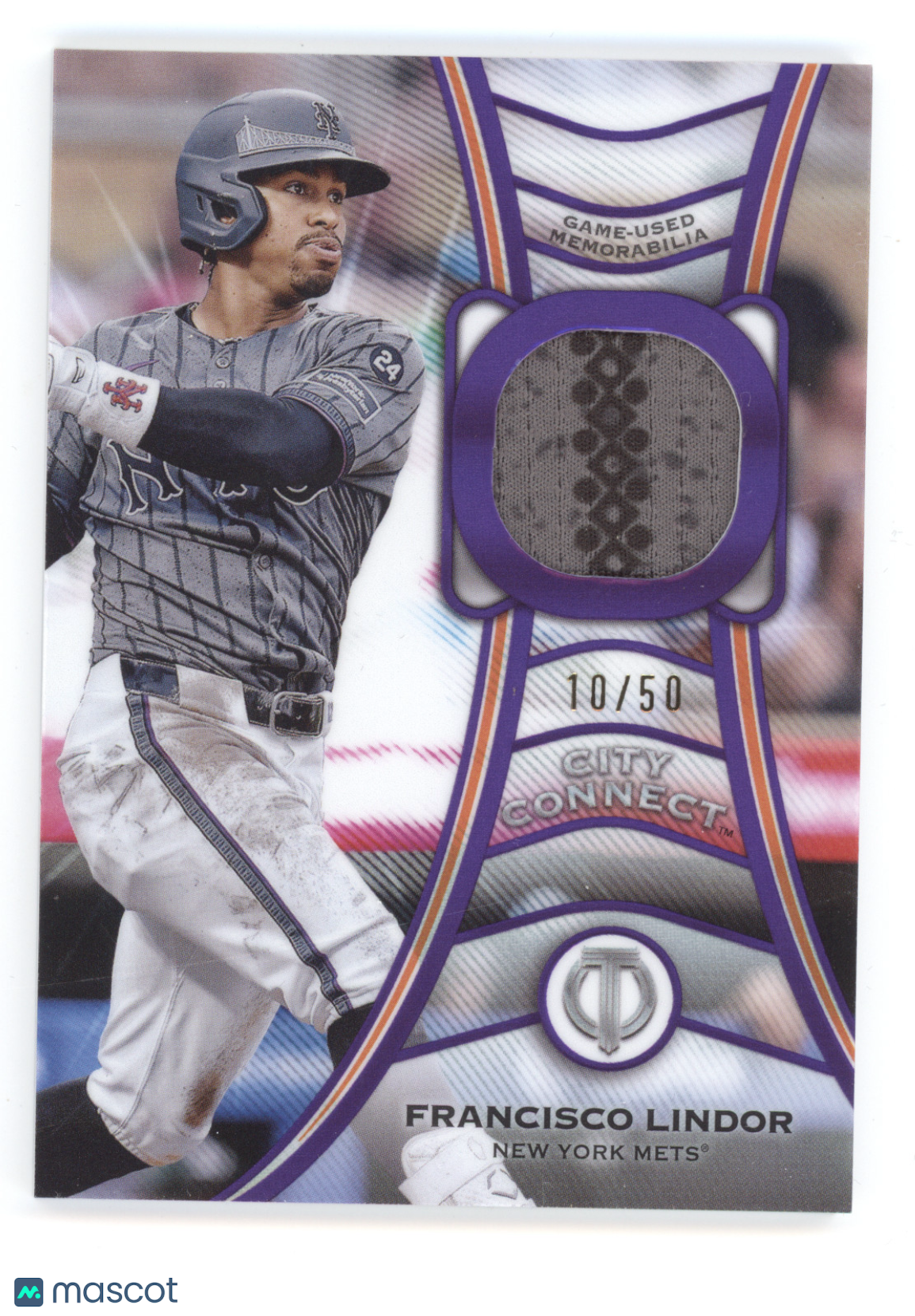 2025 Topps Tribute City Connect Francisco Lindor #TT-FL 10/50 Relic Game-Used