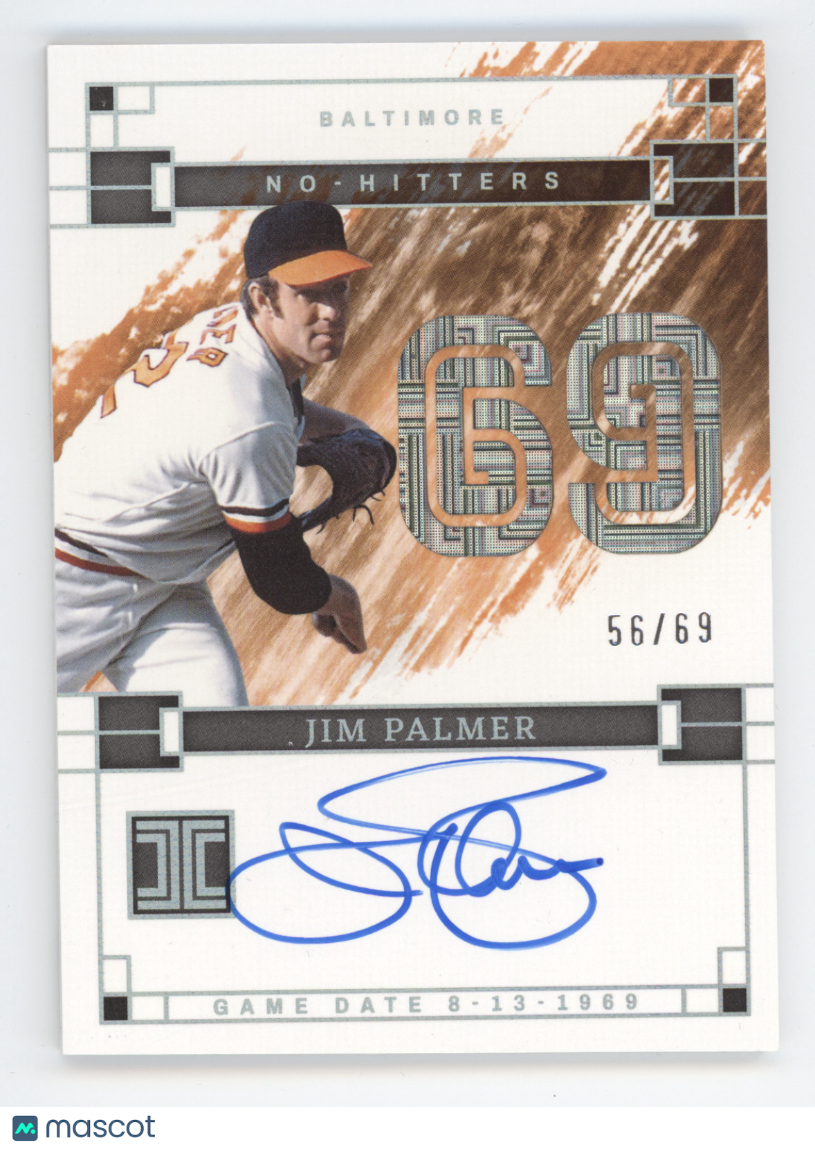 2024 Panini Impeccable Baseball Jim Palmer #NHS-JP No-Hitter Signatures 56/69
