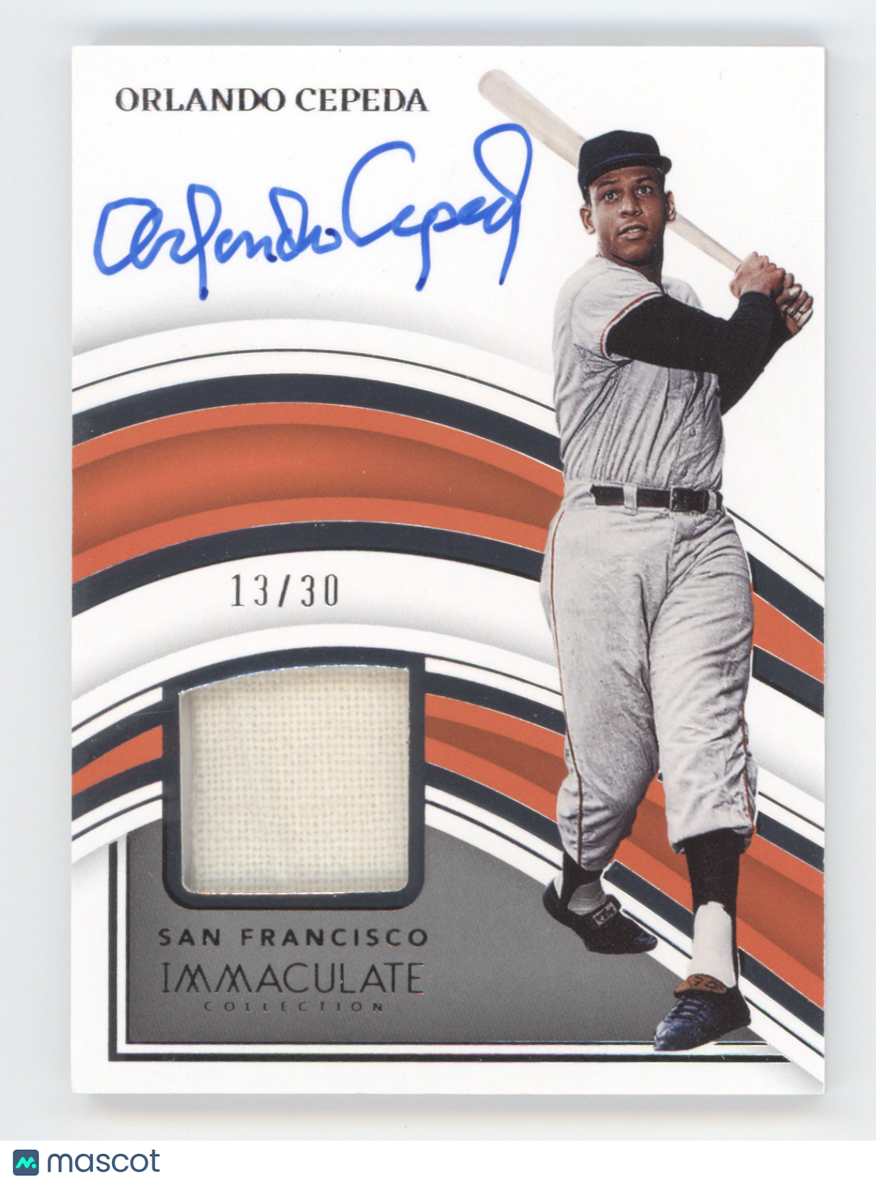 2023 Panini Immaculate Collection Orlando Cepeda #AM-OC 13/30 Game-worn/Auto