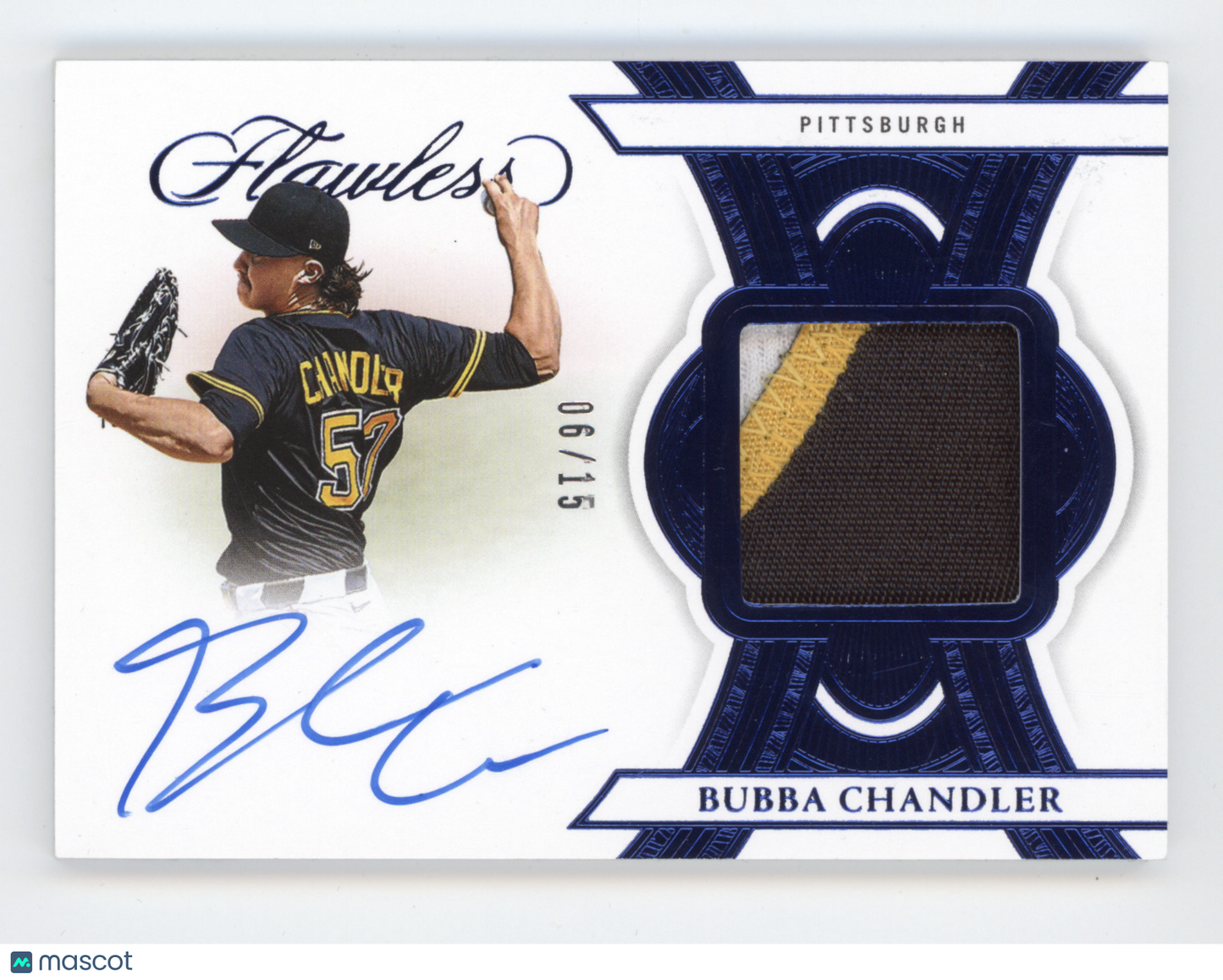 2025 Panini Flawless Signatures Materials Bubba Chandler #FSM-BUB 06/15