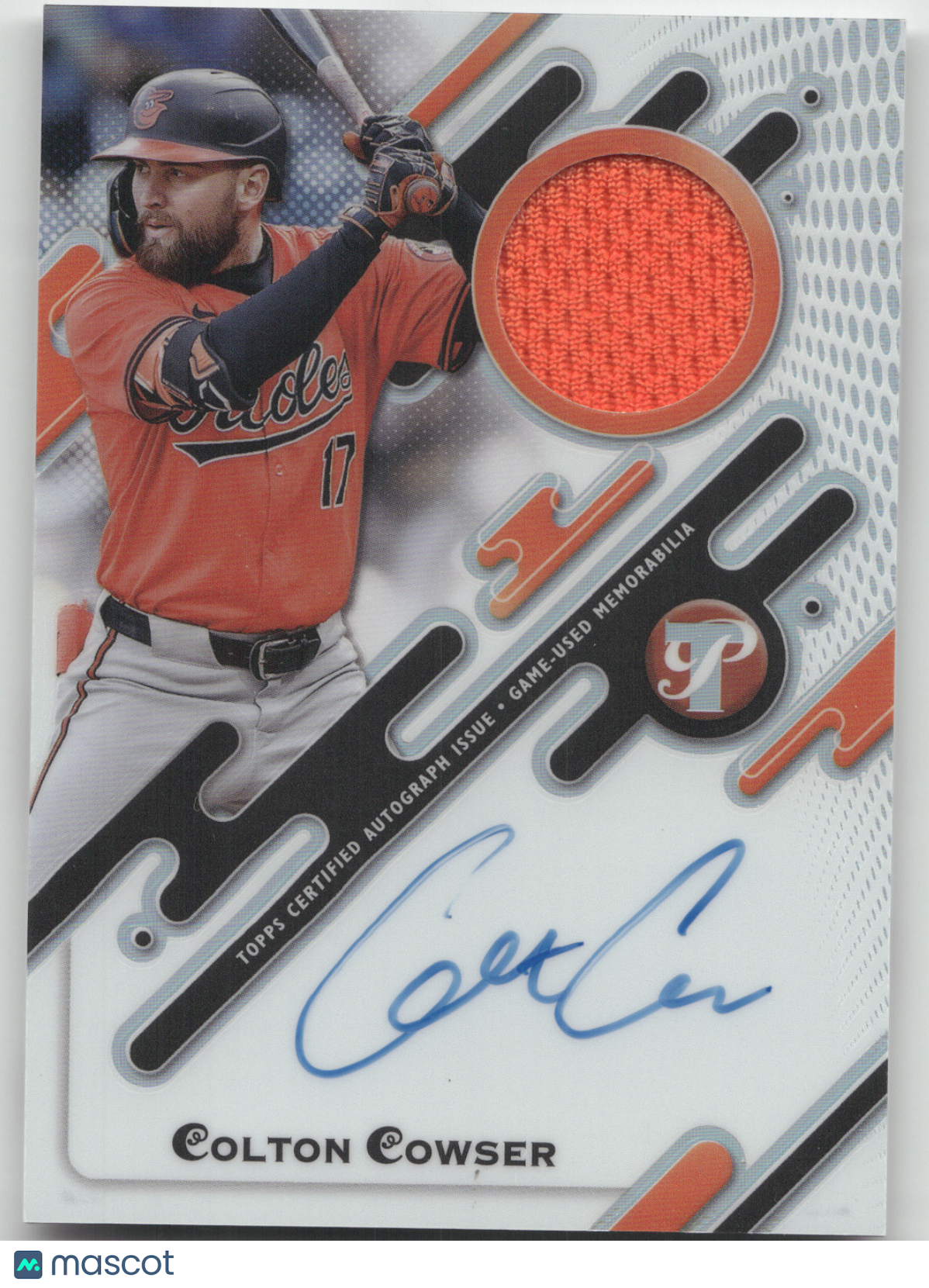 2025 Topps Pristine Colton Cowser #PPAR-CC Game-Used Memorabilia Autograph Relic