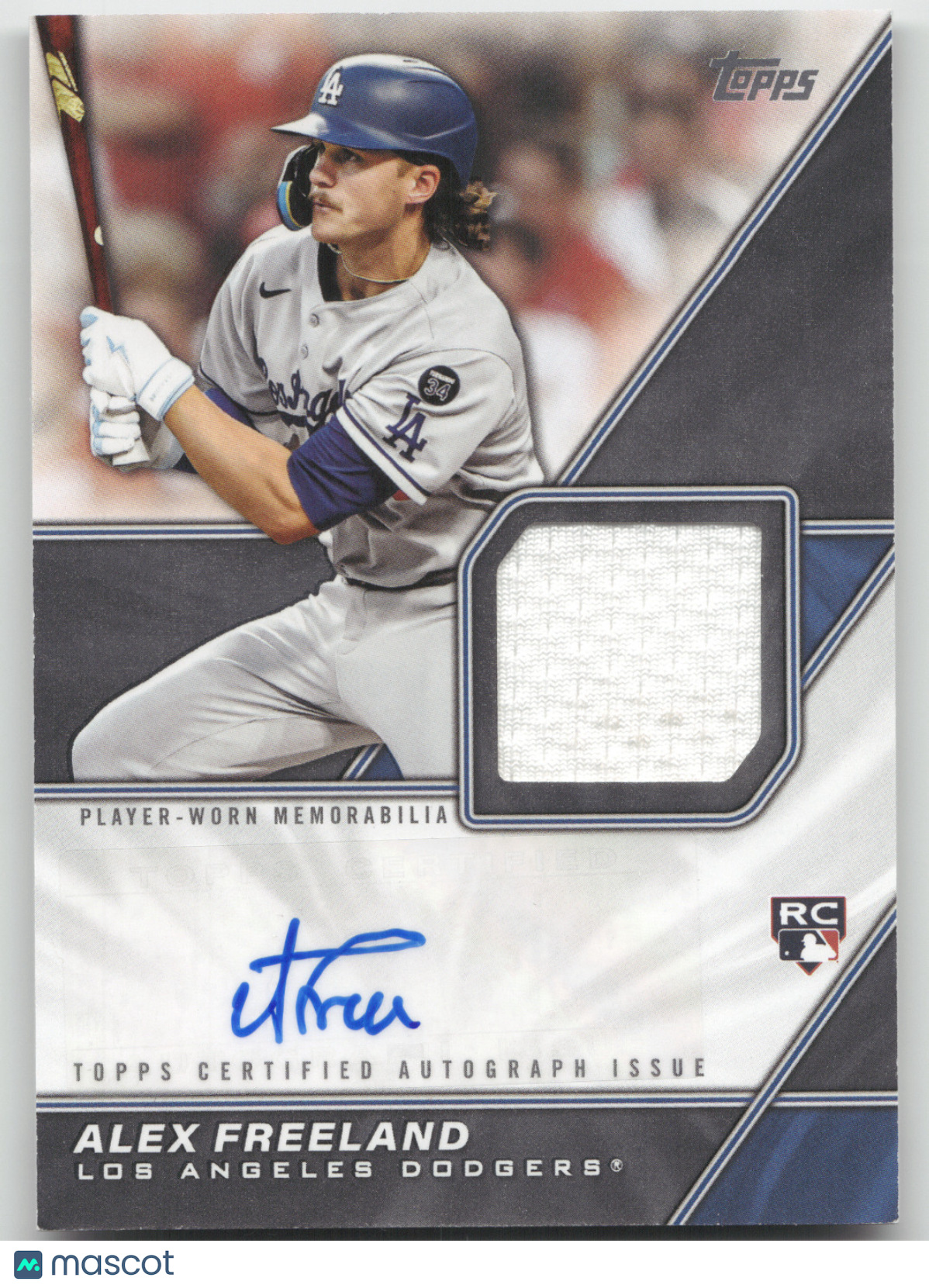 2026 Topps Major League Material Alex Freeland Patch Auto RC