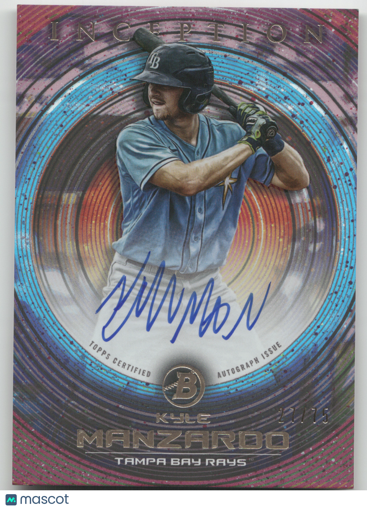 2022 Bowman Inception Kyle Manzardo #PA-KM Auto 27/75