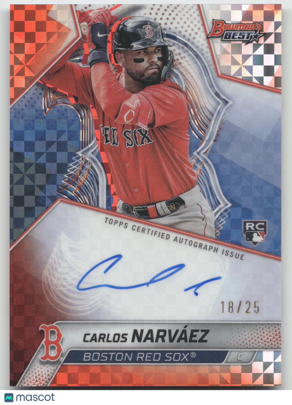 2025 Bowman's Best Carlos Narváez #B25-CAN Orange Checker RC 18/25