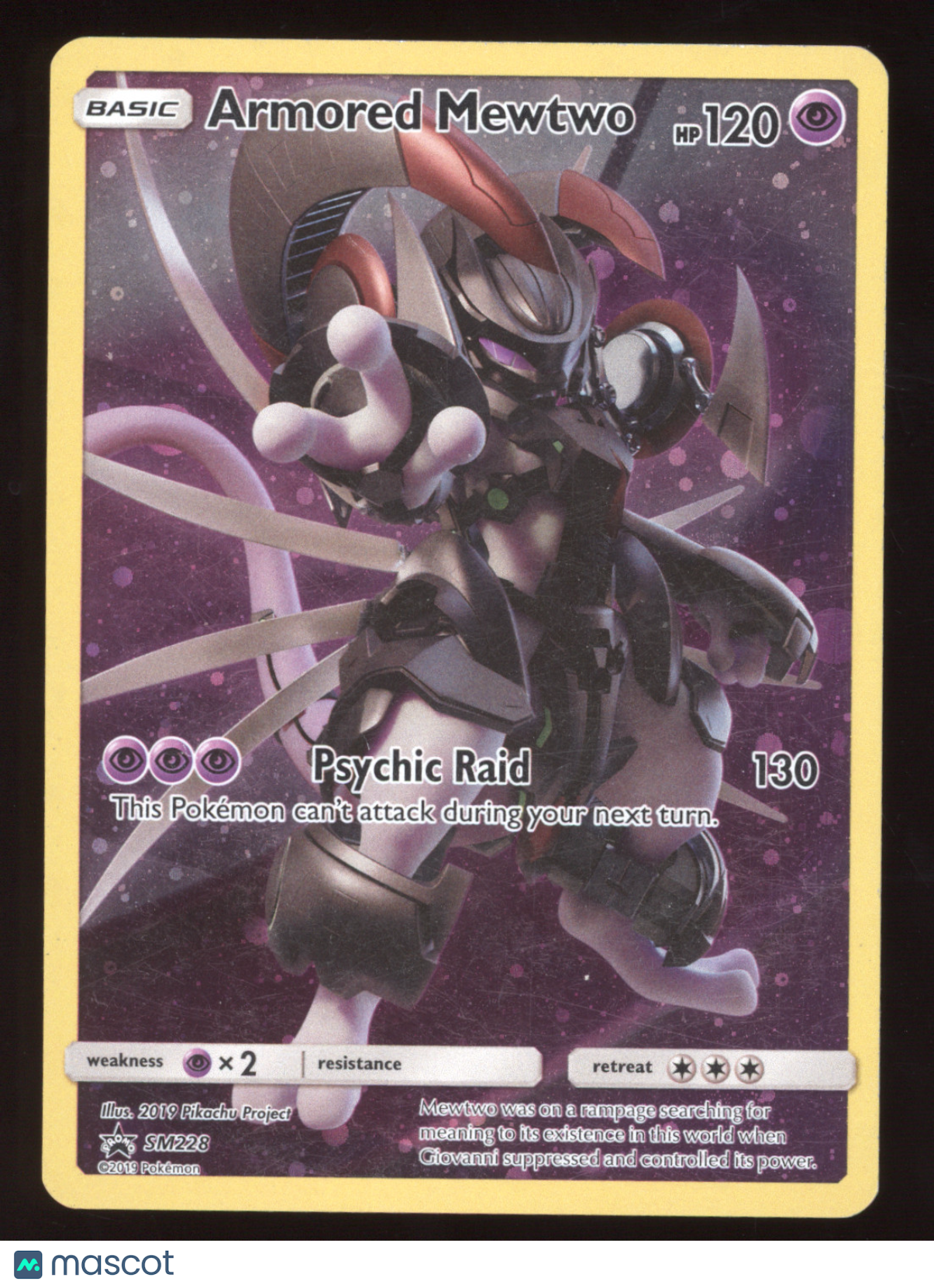 2019 Sun & Moon Armored Mewtwo Black Star Promo #SM228