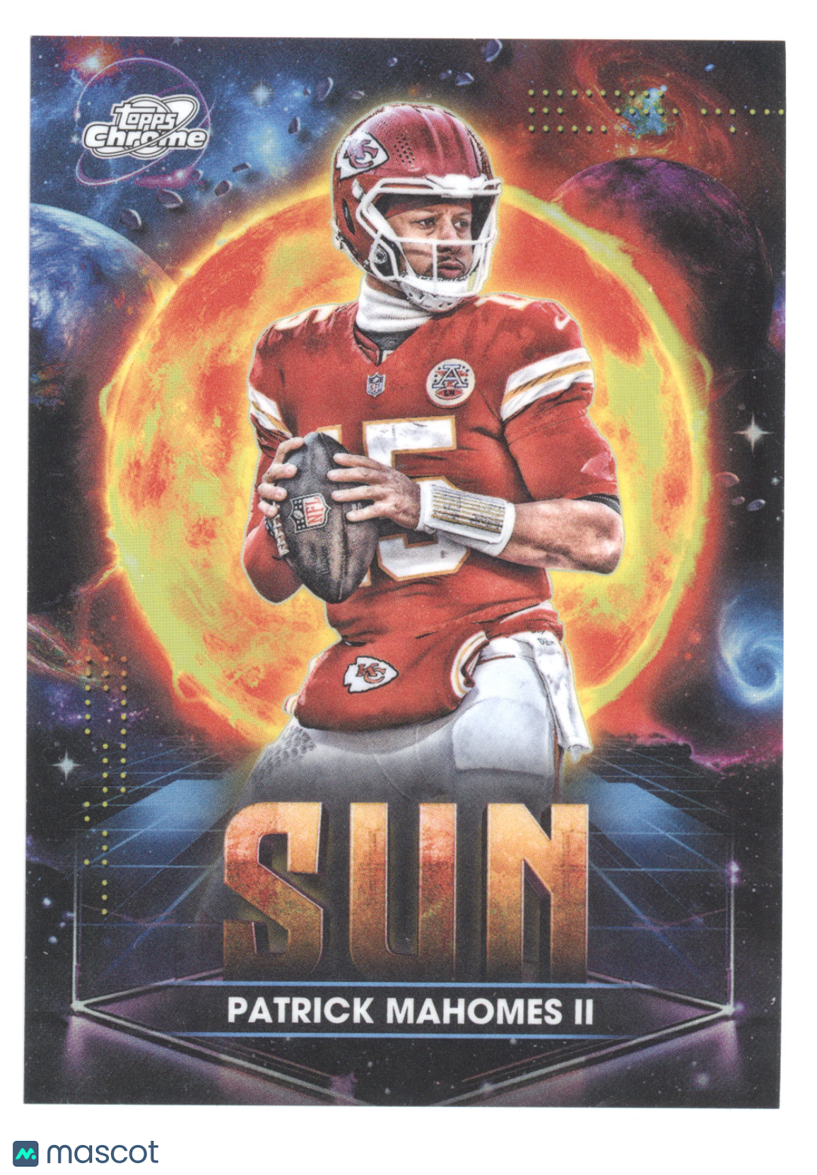 2025 Topps Cosmic Chrome Planetary Pursuit Patrick Mahomes II #PPSU-PM Sun