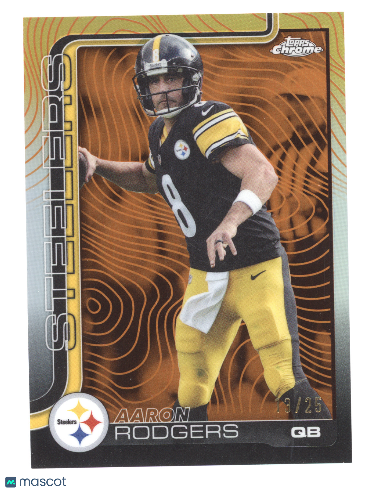 2025 Topps Chrome Aaron Rodgers #255 Orange 13/25