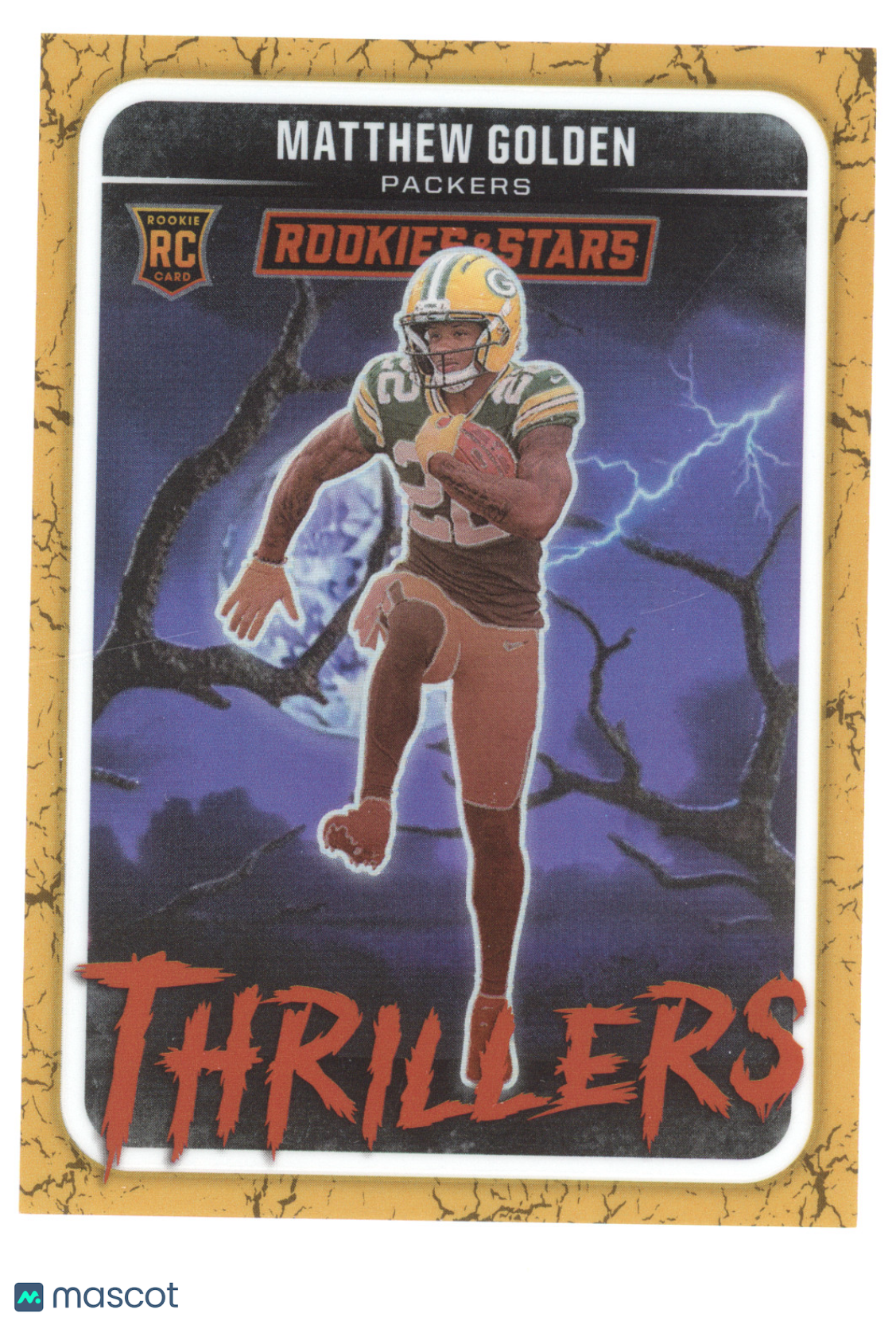 2025 Panini Rookies & Stars Prizm Thrillers Matthew Golden #15 Gold 08/10 RC