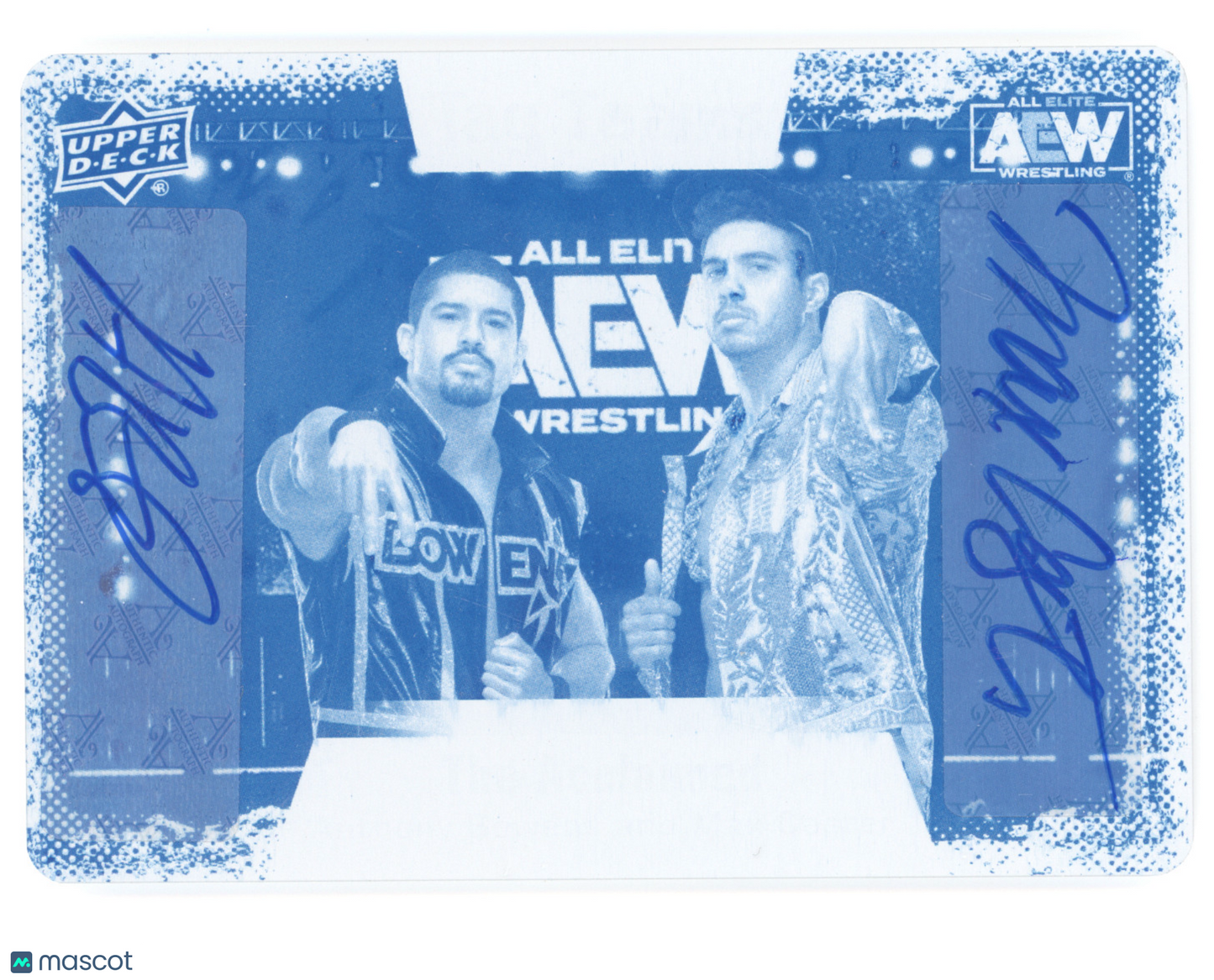 2022 Upper Deck AEW Tag Teams Anthony Bowens Max Caster #84 Cyan Printing Plate