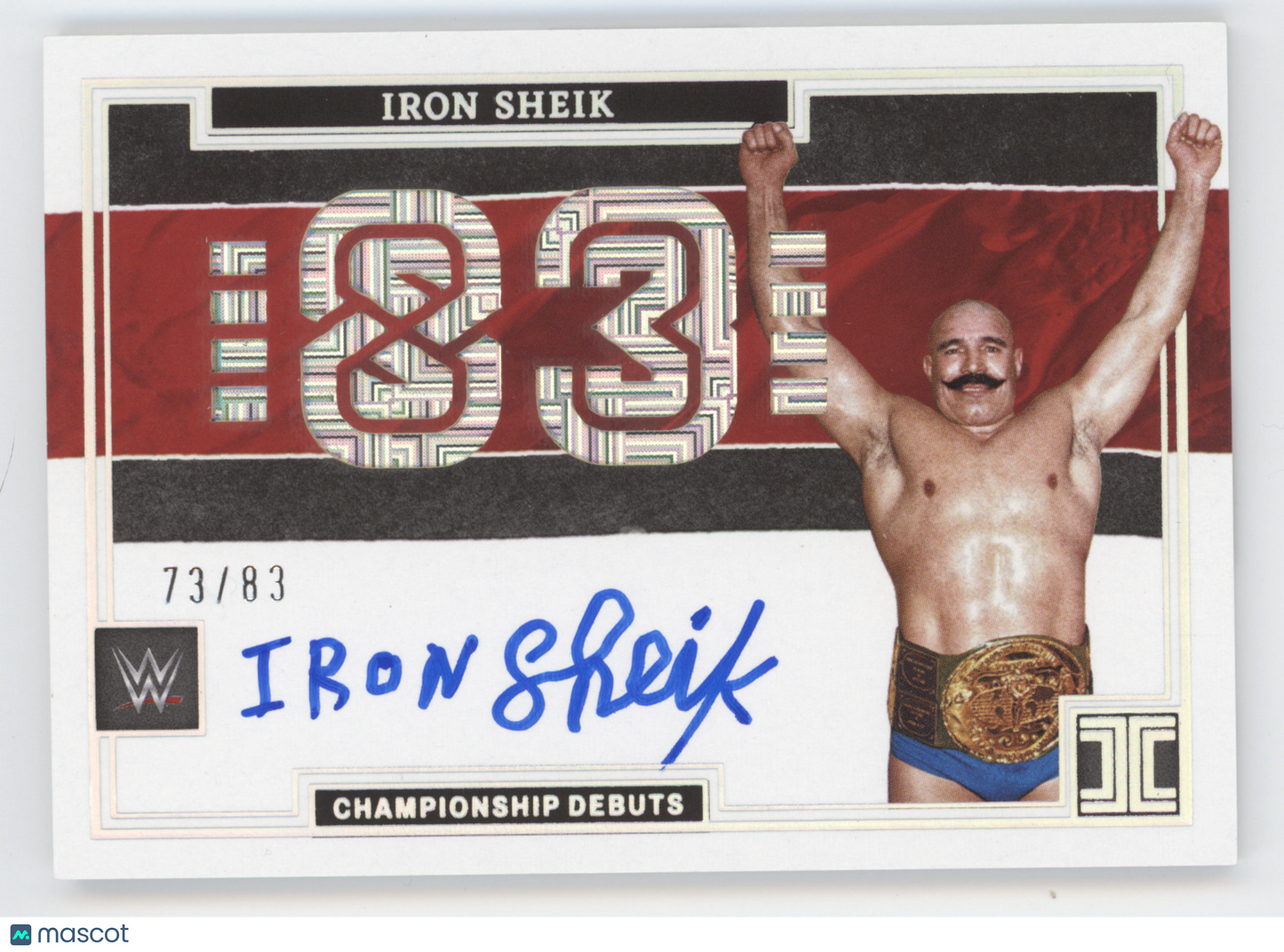 2022 Panini Impeccable WWE Championship Debuts Iron Sheik #CD-ISH 73/83