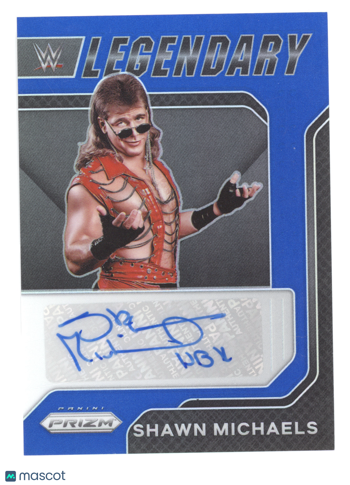 2022 Panini Prizm WWE Legendary Signatures Shawn Michaels #LS-SMC Blue 47/49