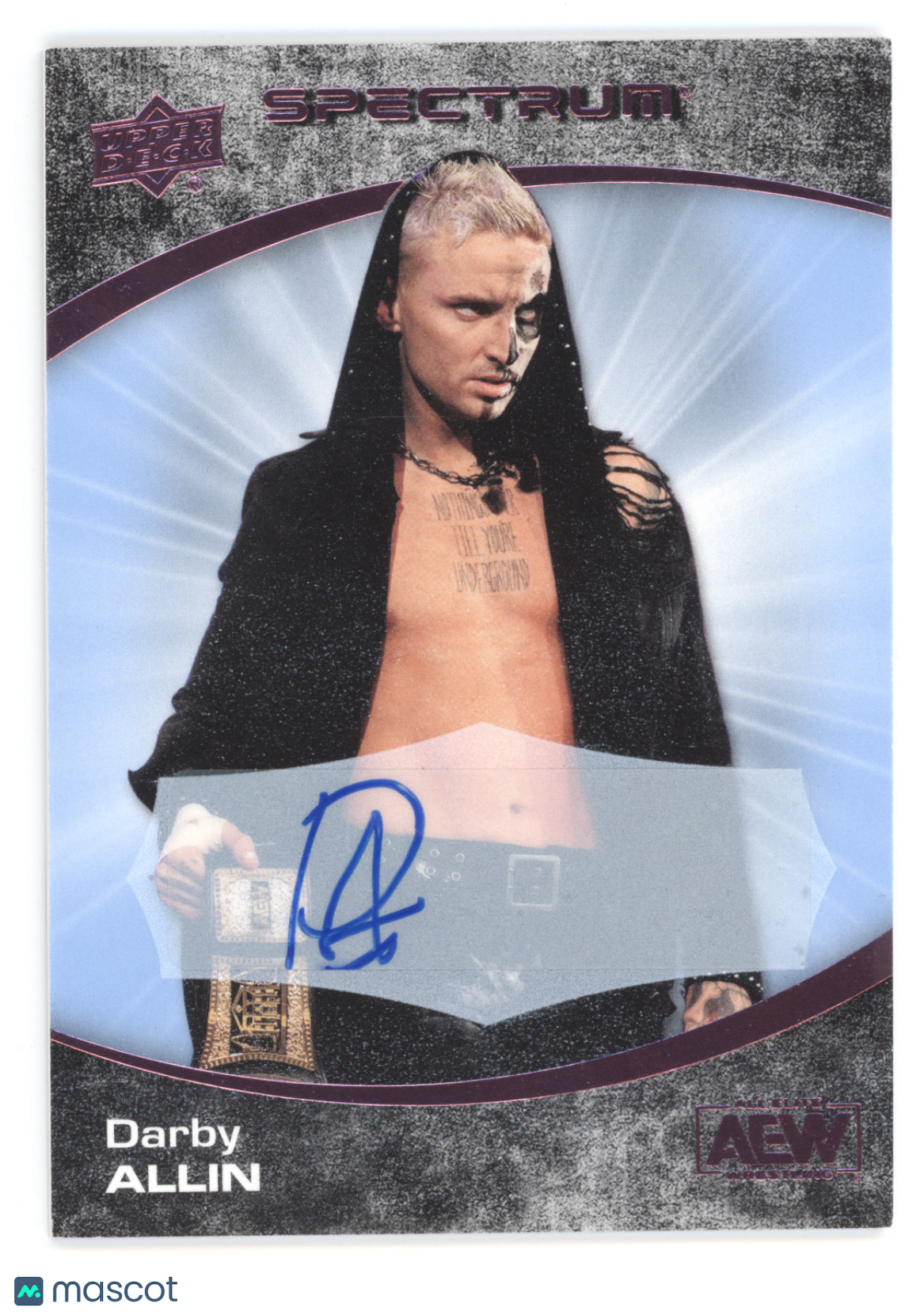 2021 Upper Deck AEW Spectrum Autographs Darby Allin #22 5/5