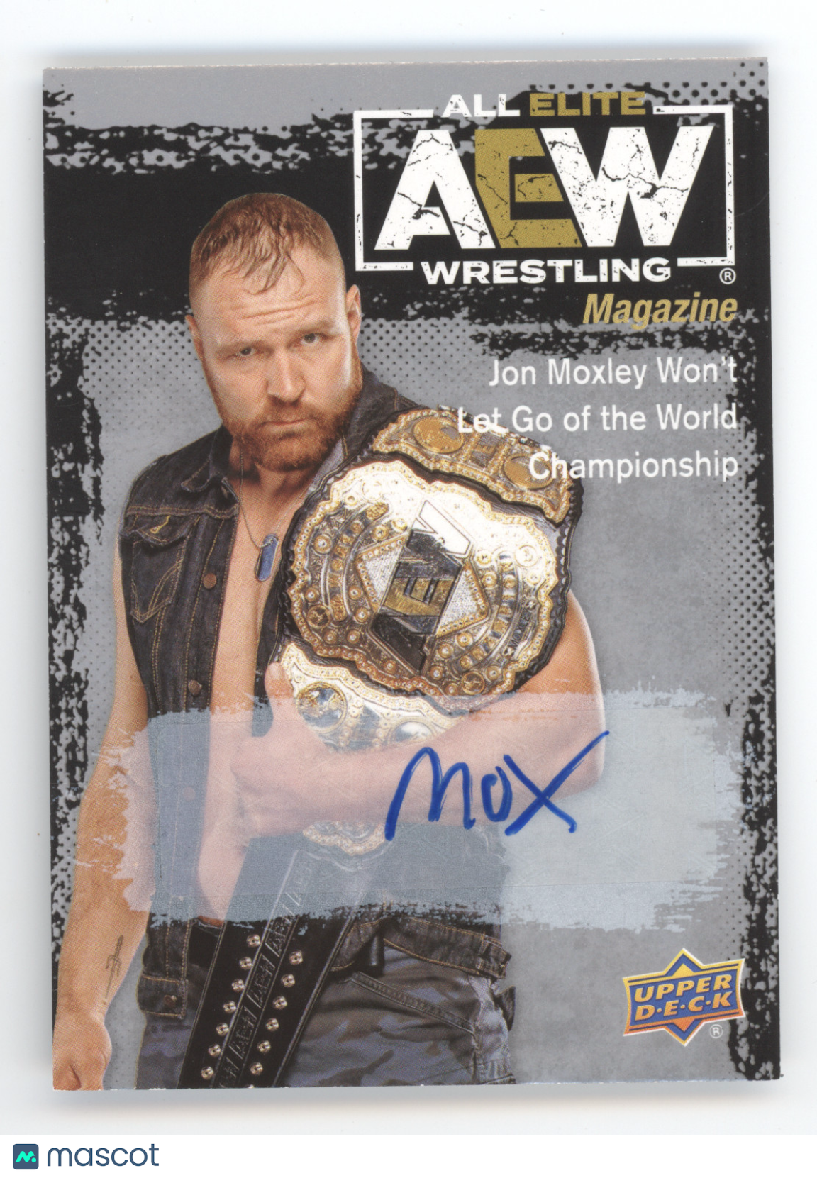 2021 Upper Deck AEW Magazine Autograph Jon Moxley #89