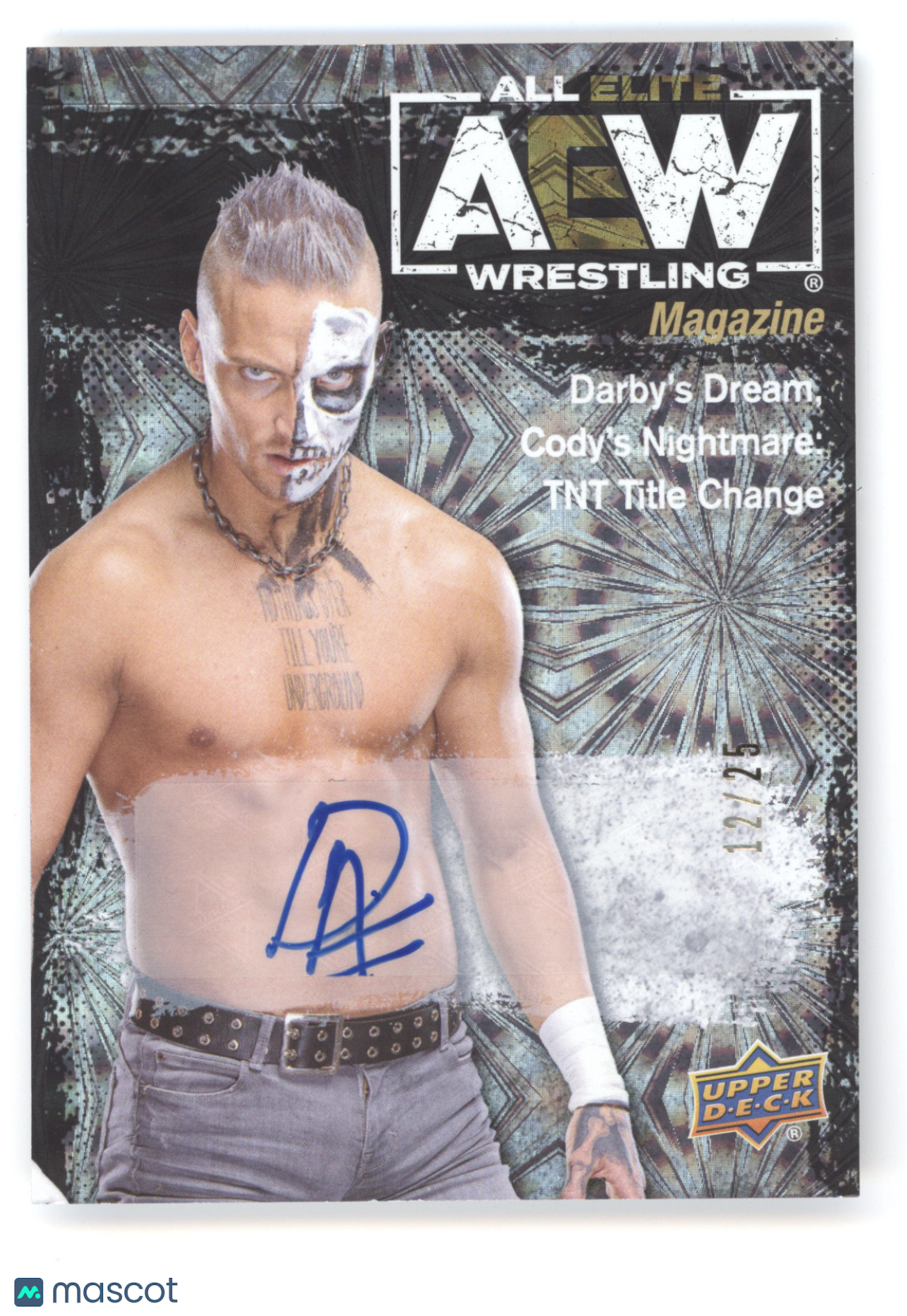 2021 Upper Deck AEW Magazine Darby Allin #87 Autograph 12/25