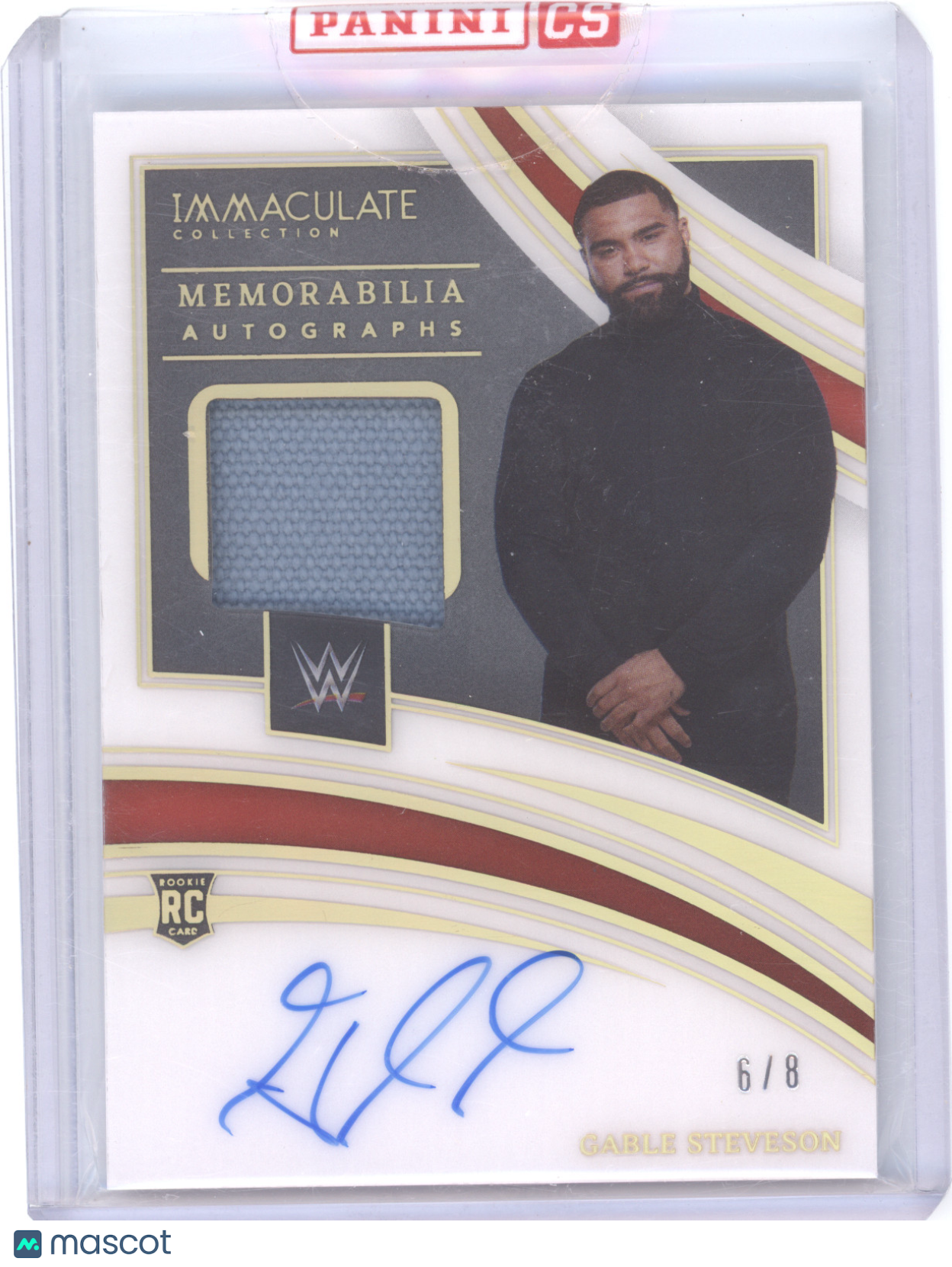 2022 Immaculate Collection Memorabilia Autographs Gable Steveson Acetate 6/8 RC