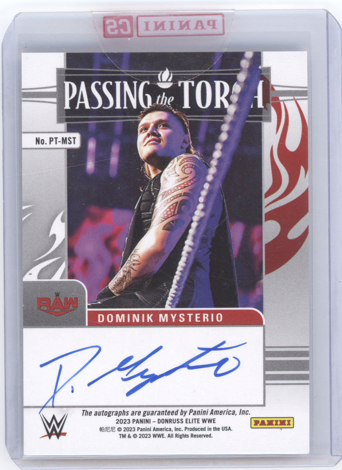 2023 Panini Donruss Elite Passing the Torch Dominik Mysterio/Rey Mysterio 16/25