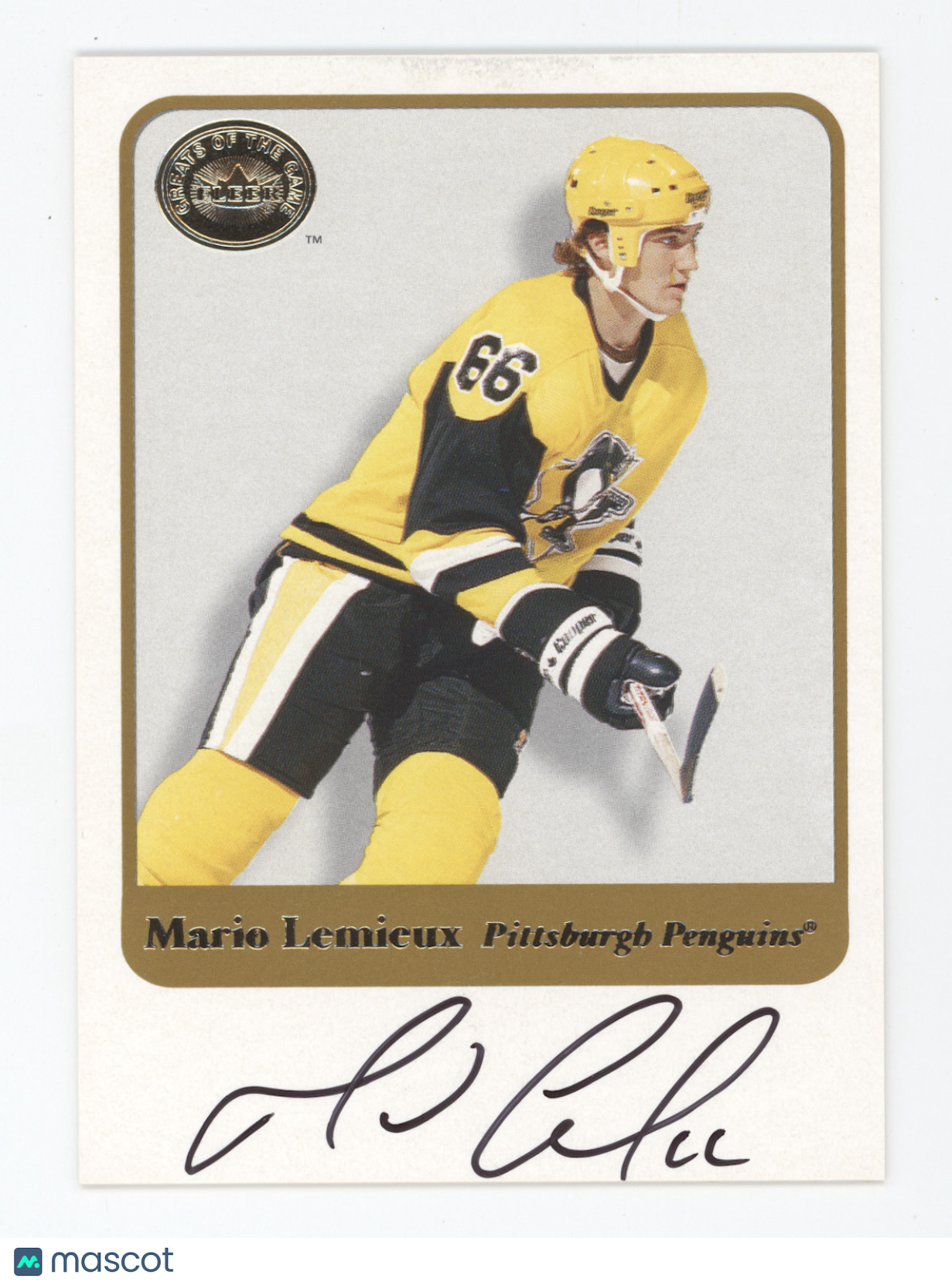 2001 Fleer Greats of the Game Autographs Mario Lemieux