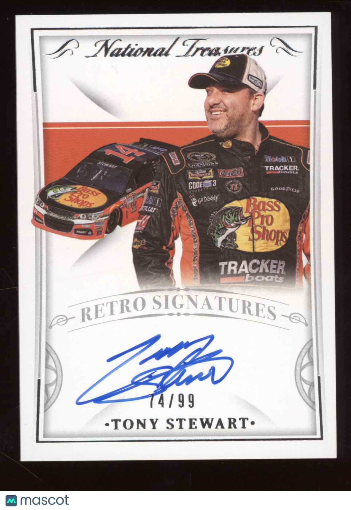 2022 Panini National Treasures Racing Retro Signatures Tony Stewart #RS-TS 74/99