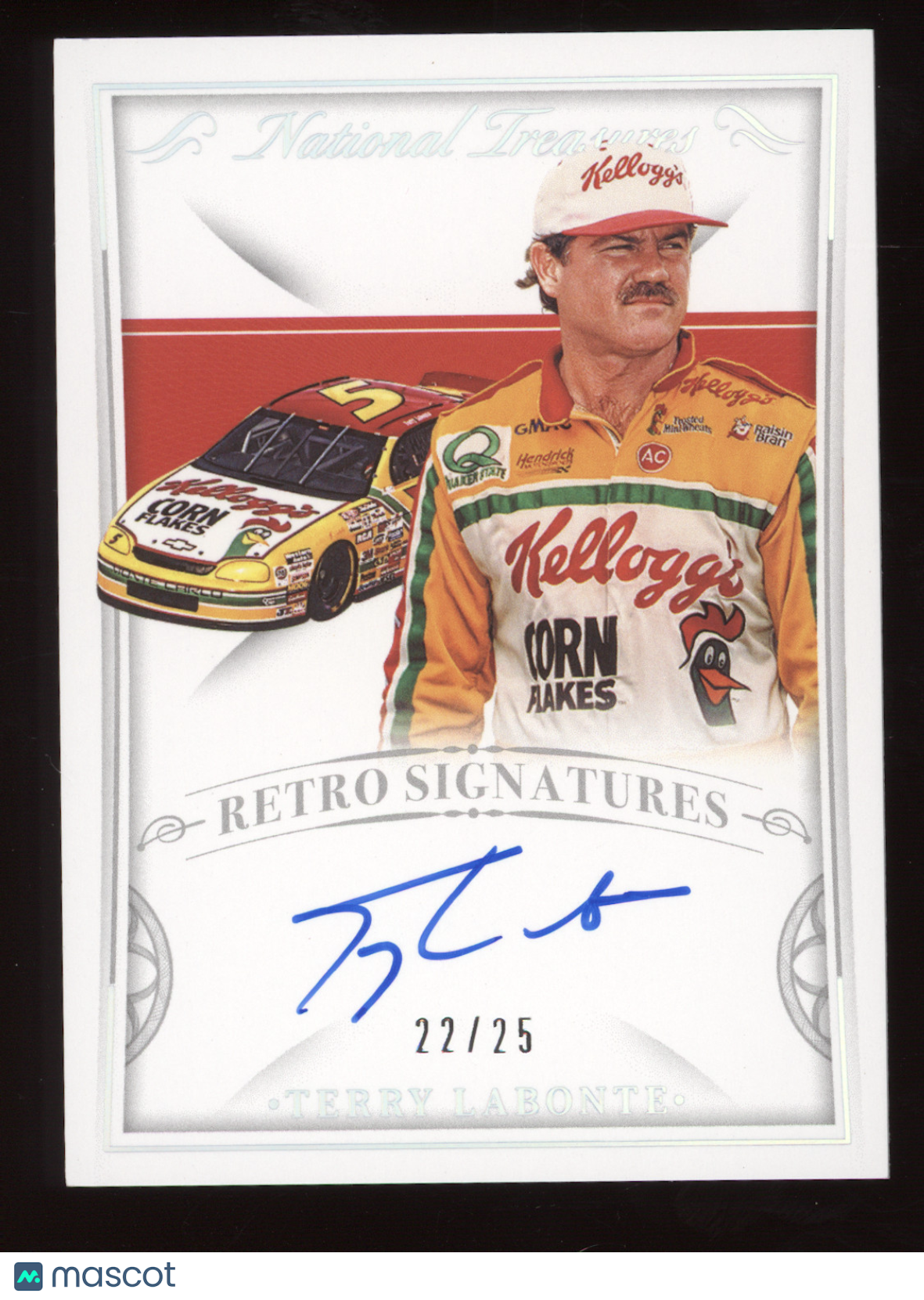 2022 Panini National Treasures Racing Retro Signatures Terry Labonte #TL 22/25
