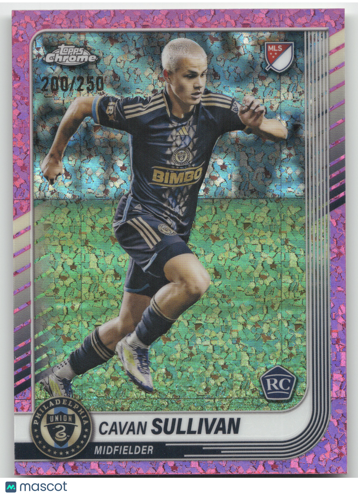 2025 Topps Chrome Cavan Sullivan #6 Pink Mini-Diamond Refractor RC 200/250
