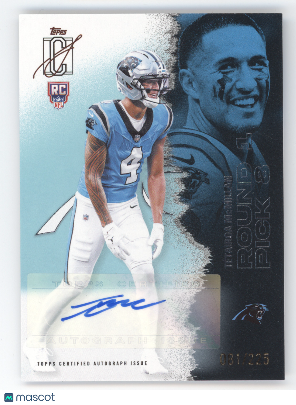 2025 Topps Signature Rookie Class Autographs Tetairoa McMillan #230 Teal 081/225