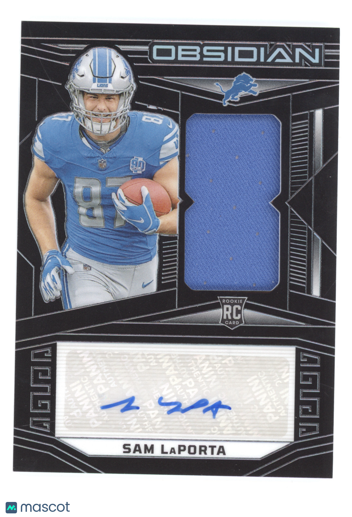2023 Panini Obsidian Patch Autograph Sam LaPorta #227 RC 084/199