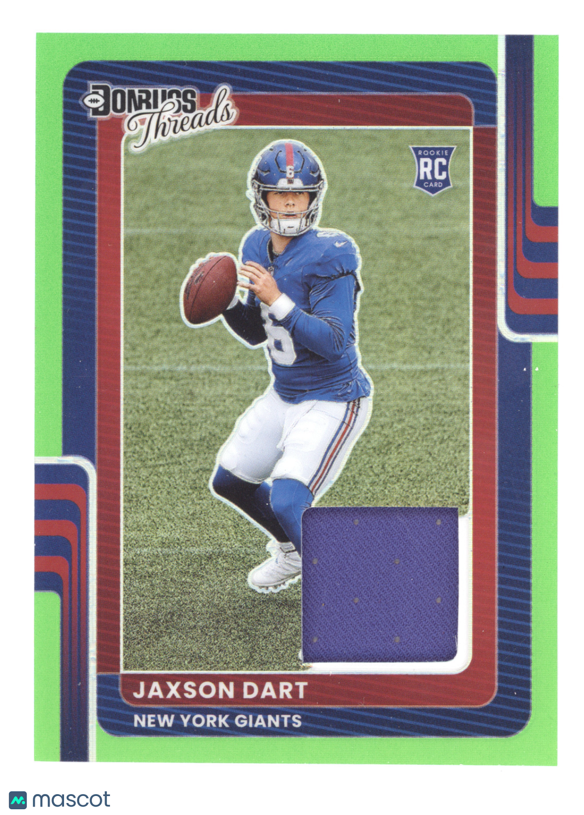 2025 Donruss Optic Threads Jaxson Dart #DTBH-JDT Green Prizm 030/149 RC