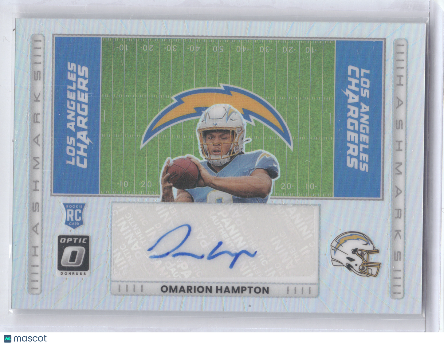 2025 Donruss Optic Hashmarks Autograph Omarion Hampton #HM-OH RC