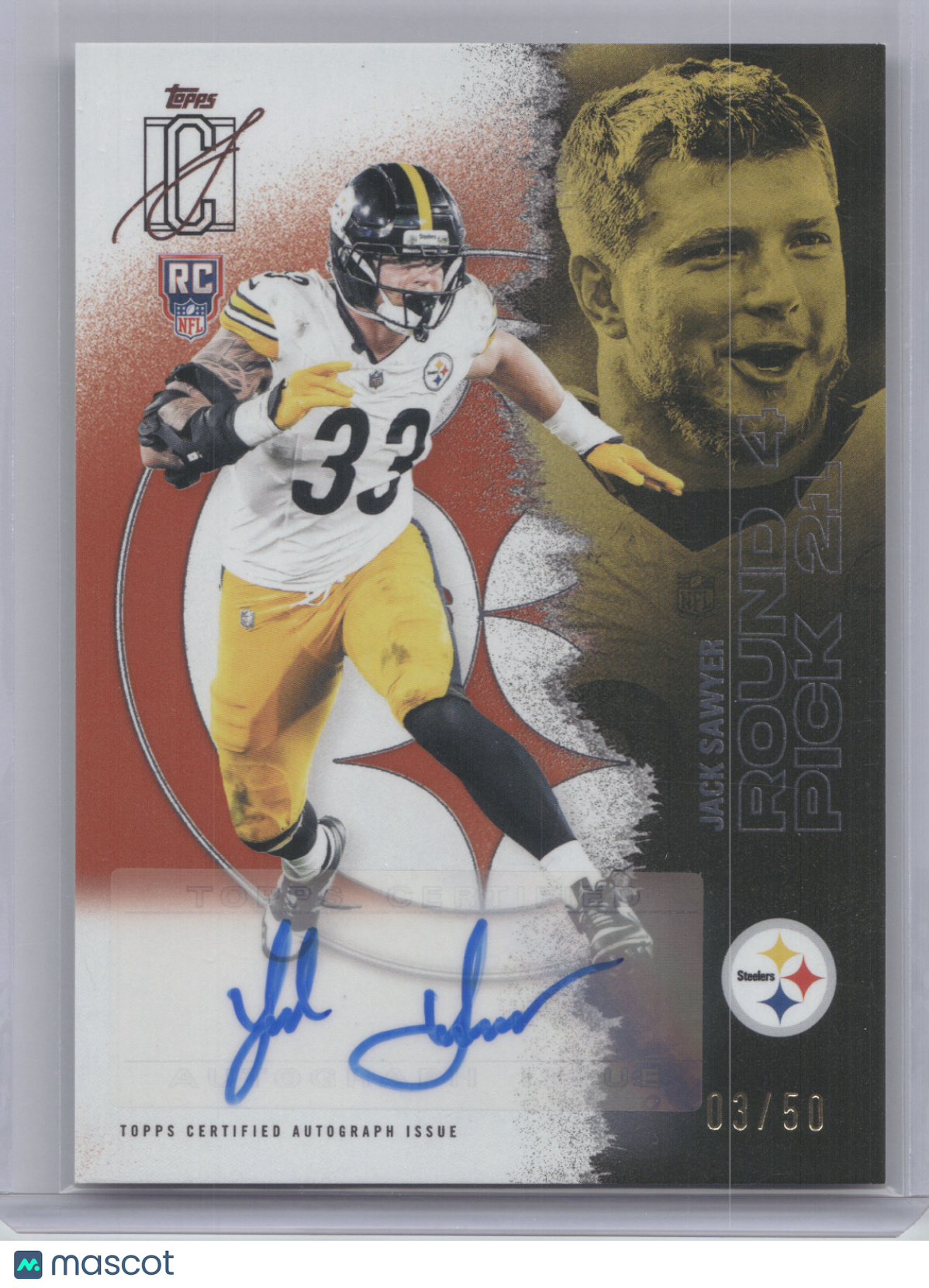 2025 Topps Signature Rookie Autographs Jack Sawyer #137 Orange 03/50 RC