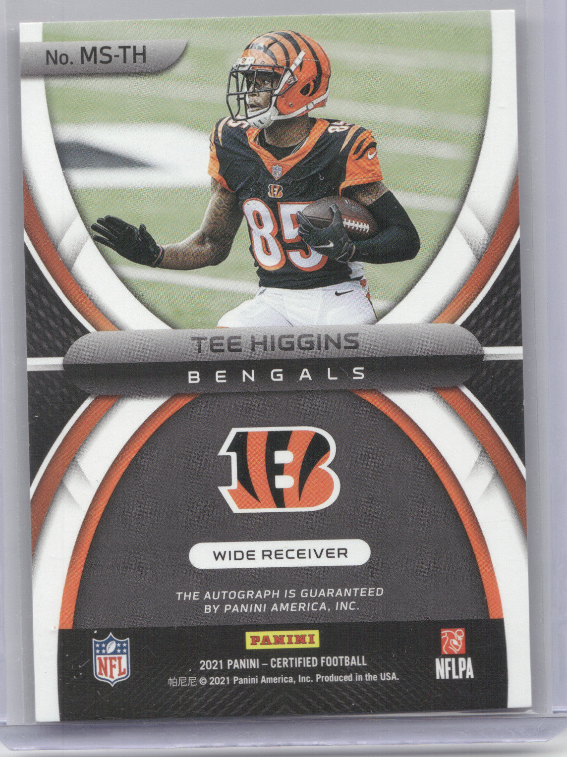 2021 Panini Certified Mirror Signatures Tee Higgins #MS-TH Pink 12/40