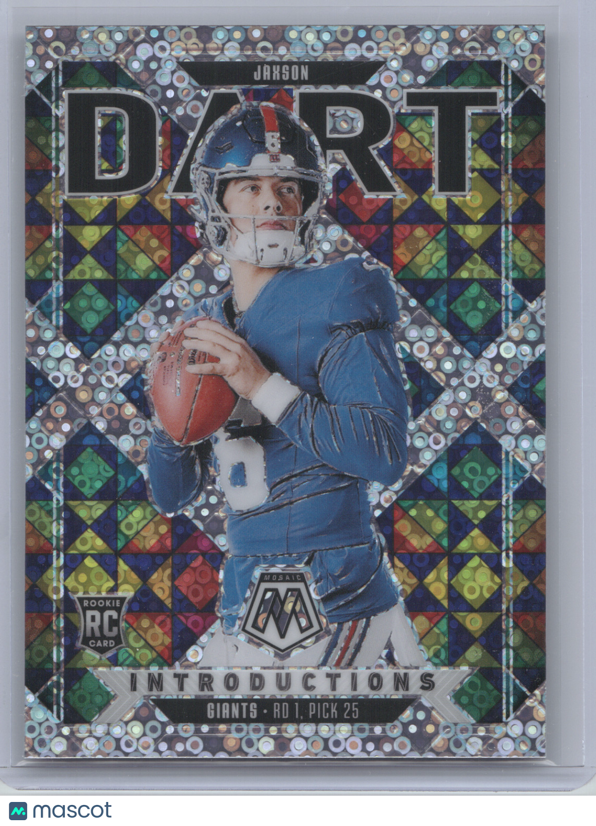 2025 Panini Mosaic Introductions Jaxson Dart #2 No Huddle Silver RC