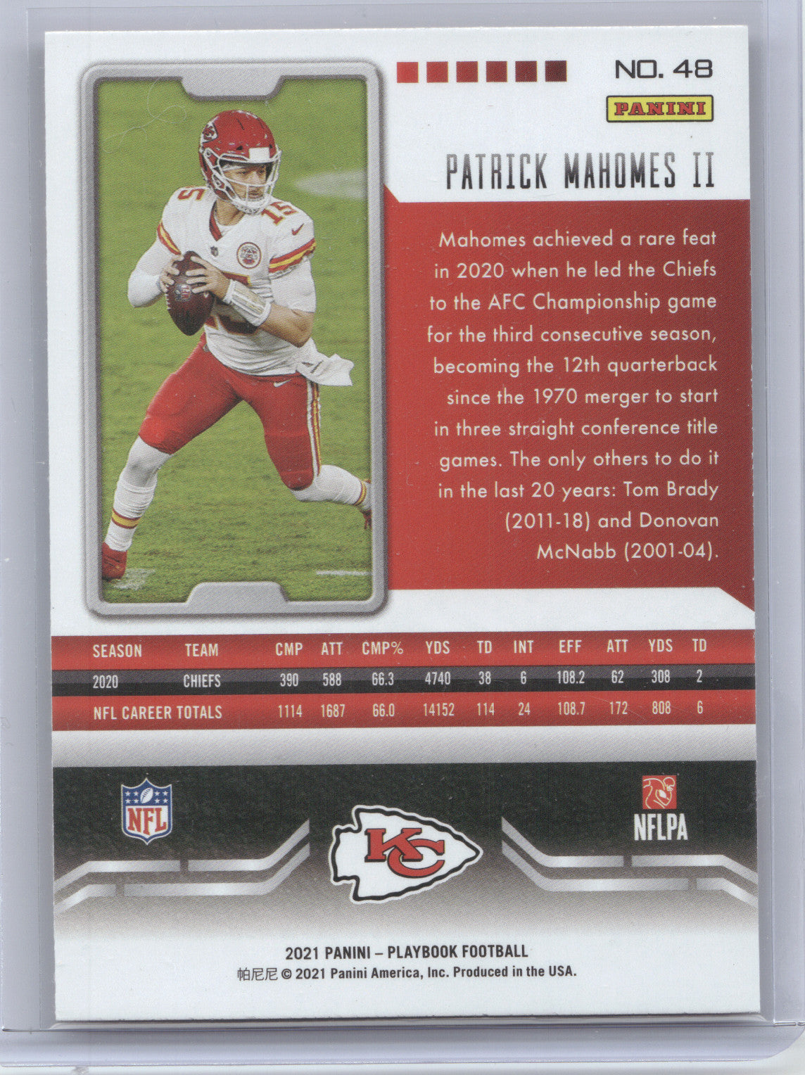 2021 Panini Playbook Mosaic Patrick Mahomes II #48 Sparkle