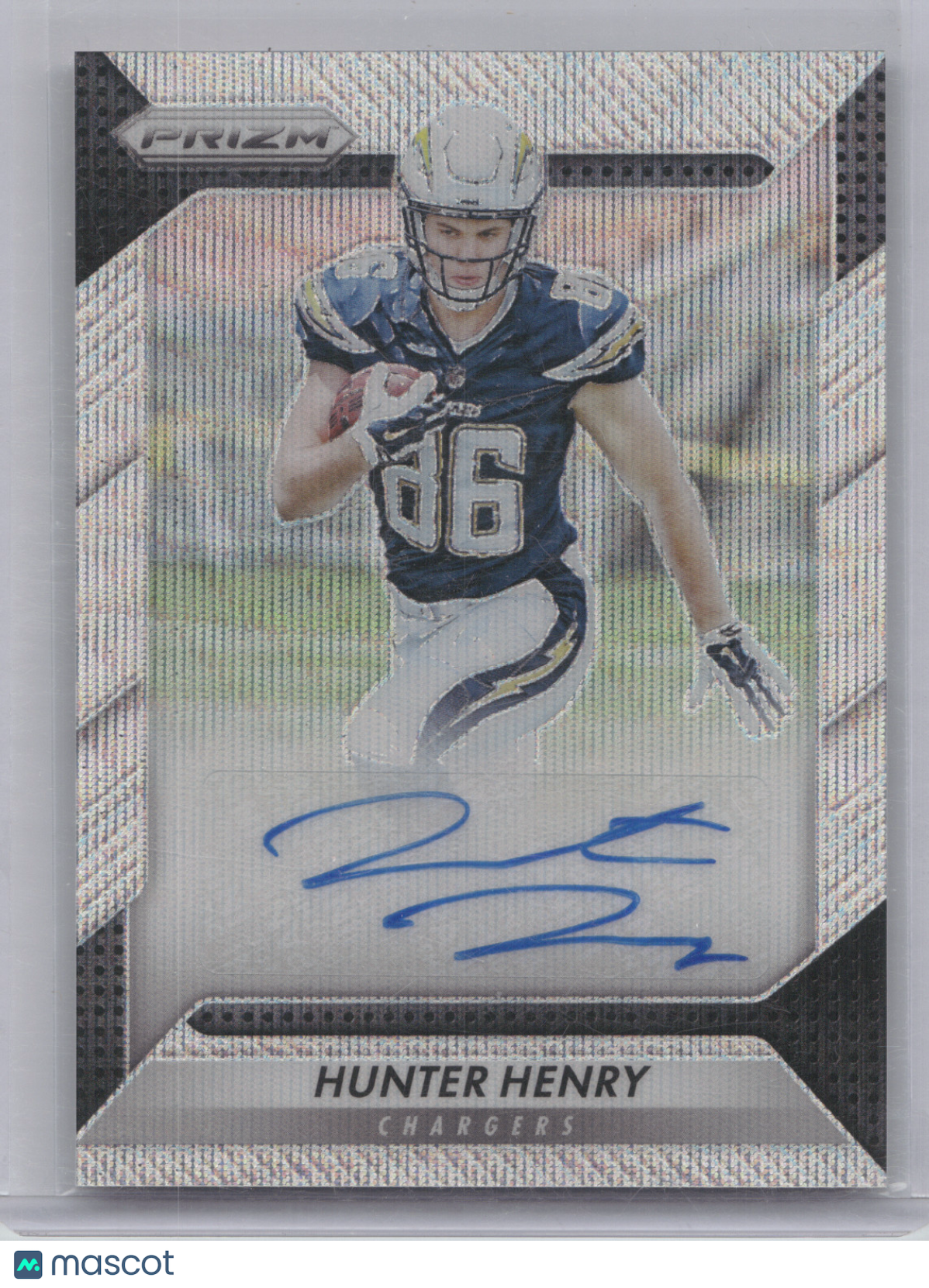 2016 Panini Prizm Rookie Autograph Hunter Henry #RA-HHR Blue Wave 133/149