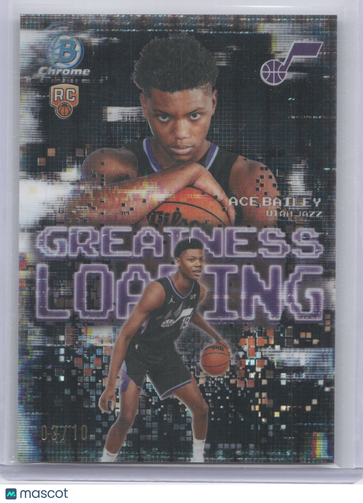 2025 Bowman Chrome Greatness Loading Ace Bailey #GL-5 Black Geometric 03/10 RC